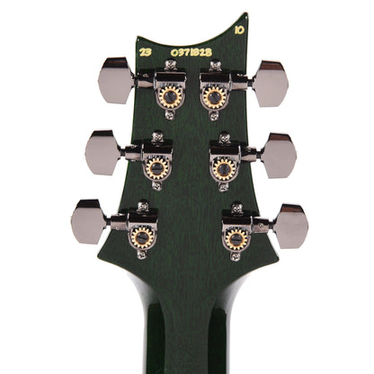 PRS Wood Library Custom 24 10-Top Quilt Charcoal Jade Burst w/Ebony Fingerboard & Smoked Black Hardware Electric Guitars / Solid Body