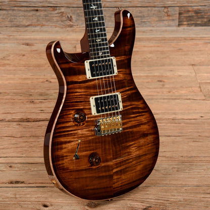 PRS Wood Library Custom 24 10-Top w/Brazilian Rosewood Fretboard Black Gold 2022 LEFTY Electric Guitars / Solid Body
