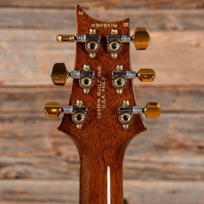 PRS Wood Library Custom 24 10-Top w/Brazilian Rosewood Fretboard Black Gold 2022 LEFTY Electric Guitars / Solid Body