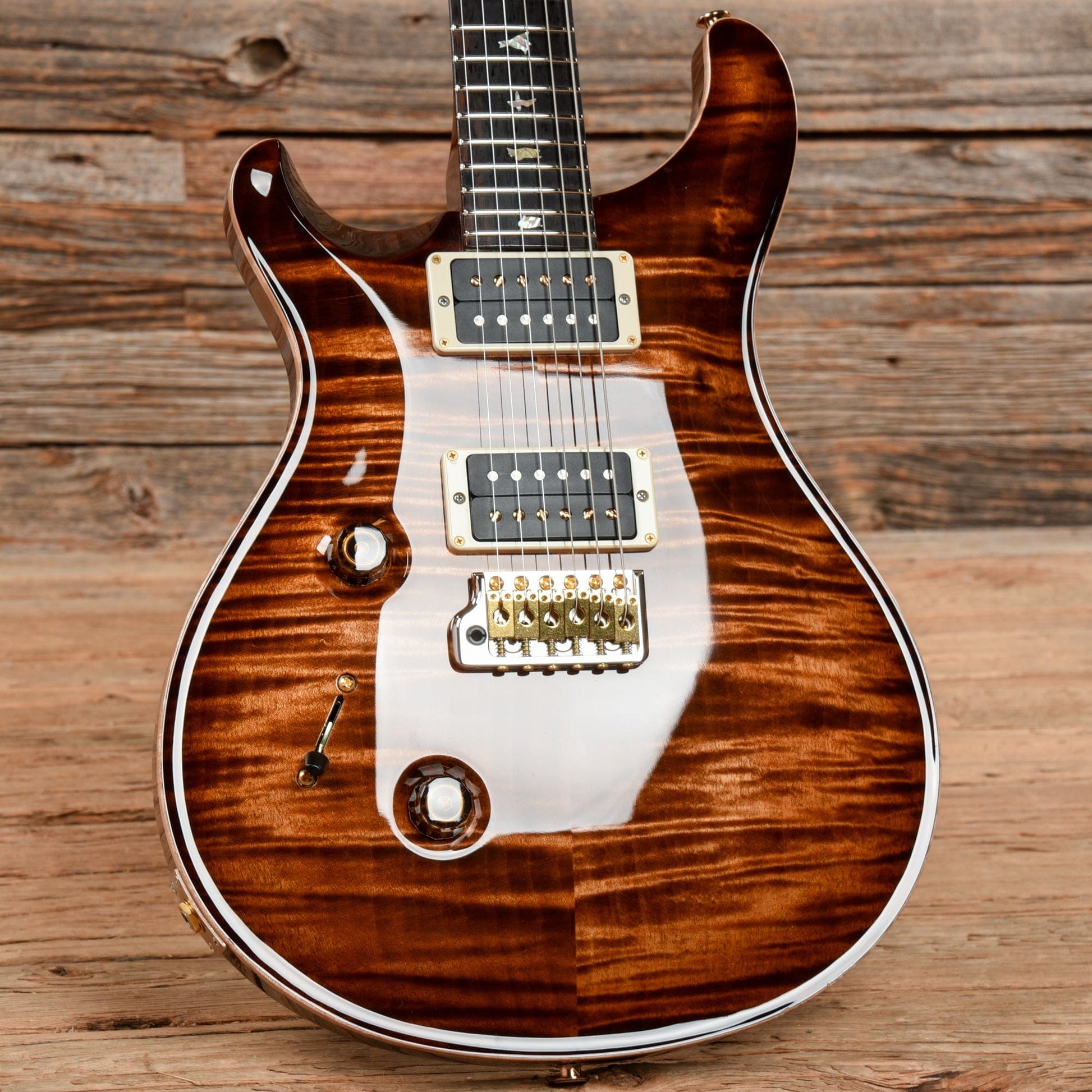 PRS Wood Library Custom 24 10-Top w/Brazilian Rosewood Fretboard Black Gold 2022 LEFTY Electric Guitars / Solid Body