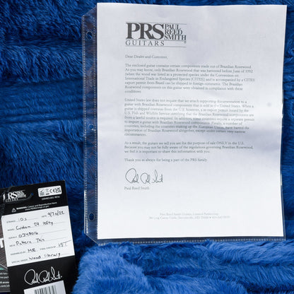 PRS Wood Library Custom 24 10-Top w/Brazilian Rosewood Fretboard Black Gold 2022 LEFTY Electric Guitars / Solid Body