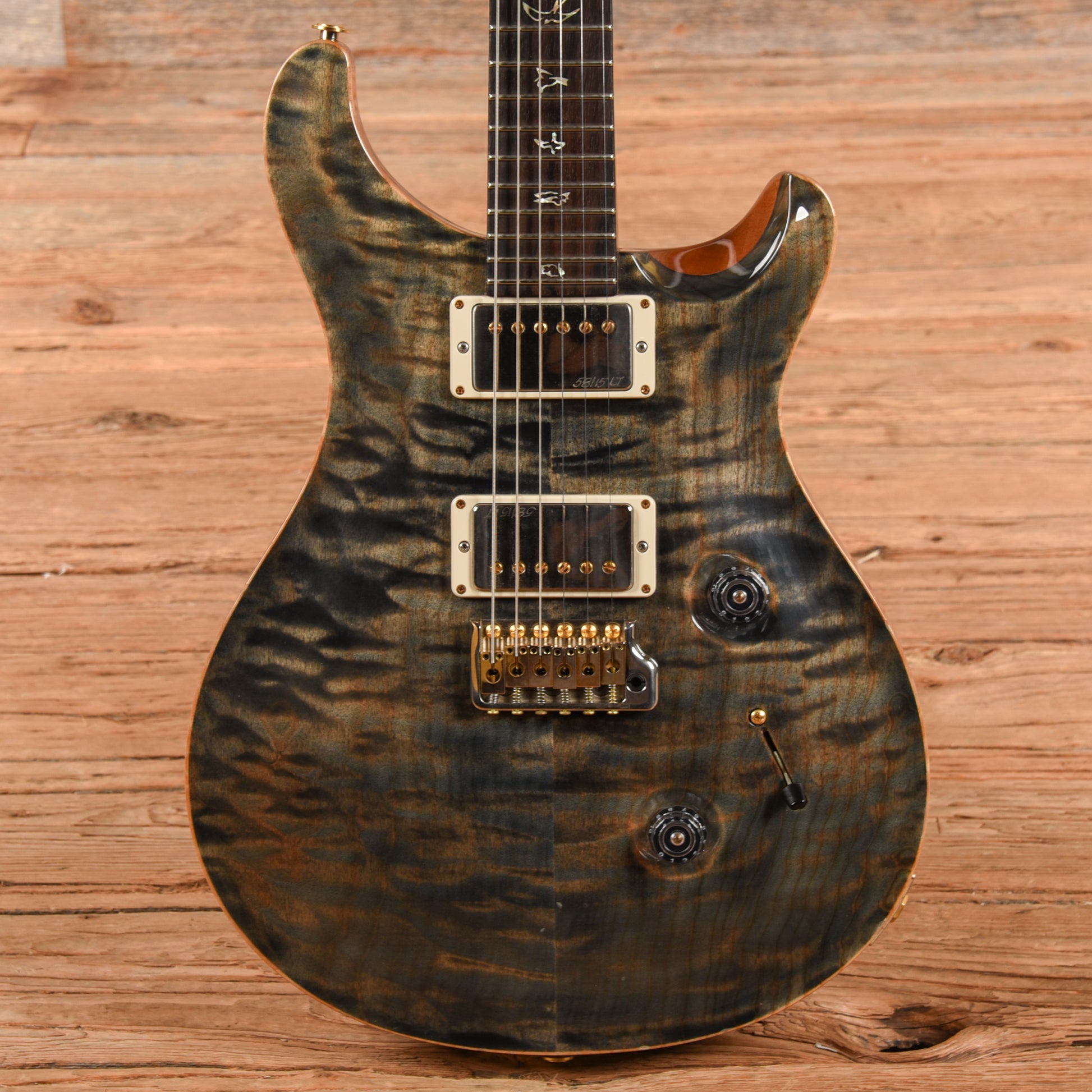 PRS Wood Library Custom 24 10-Top w/Rosewood Neck Faded Blue Denim 2017 Electric Guitars / Solid Body