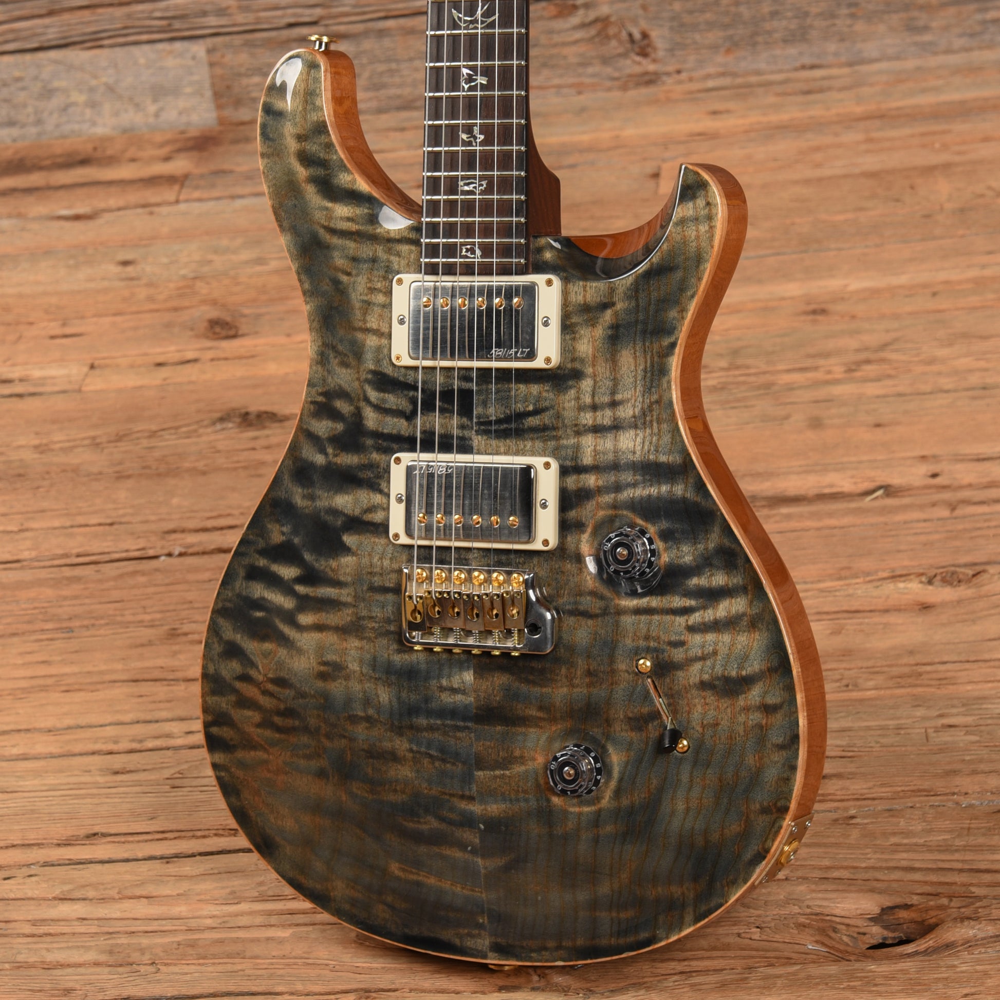 PRS Wood Library Custom 24 10-Top w/Rosewood Neck Faded Blue Denim 2017 Electric Guitars / Solid Body