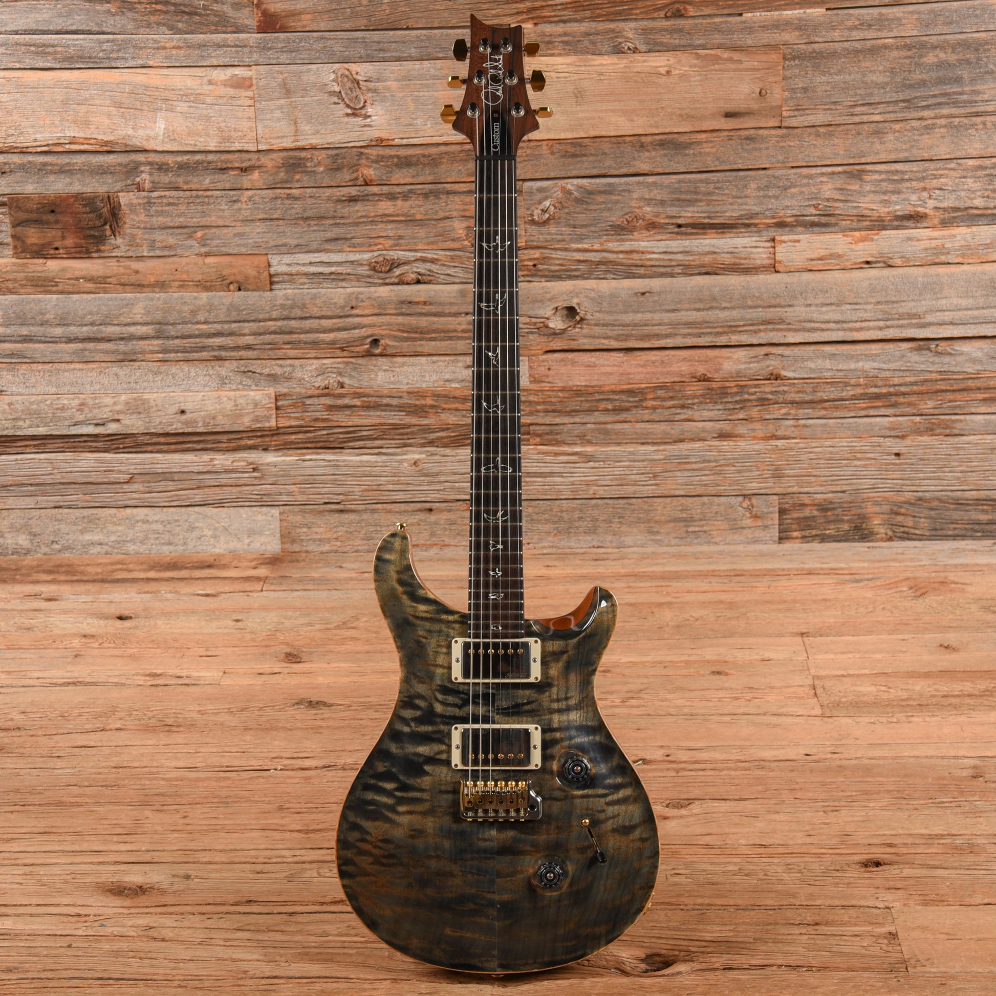 PRS Wood Library Custom 24 10-Top w/Rosewood Neck Faded Blue Denim 2017 Electric Guitars / Solid Body
