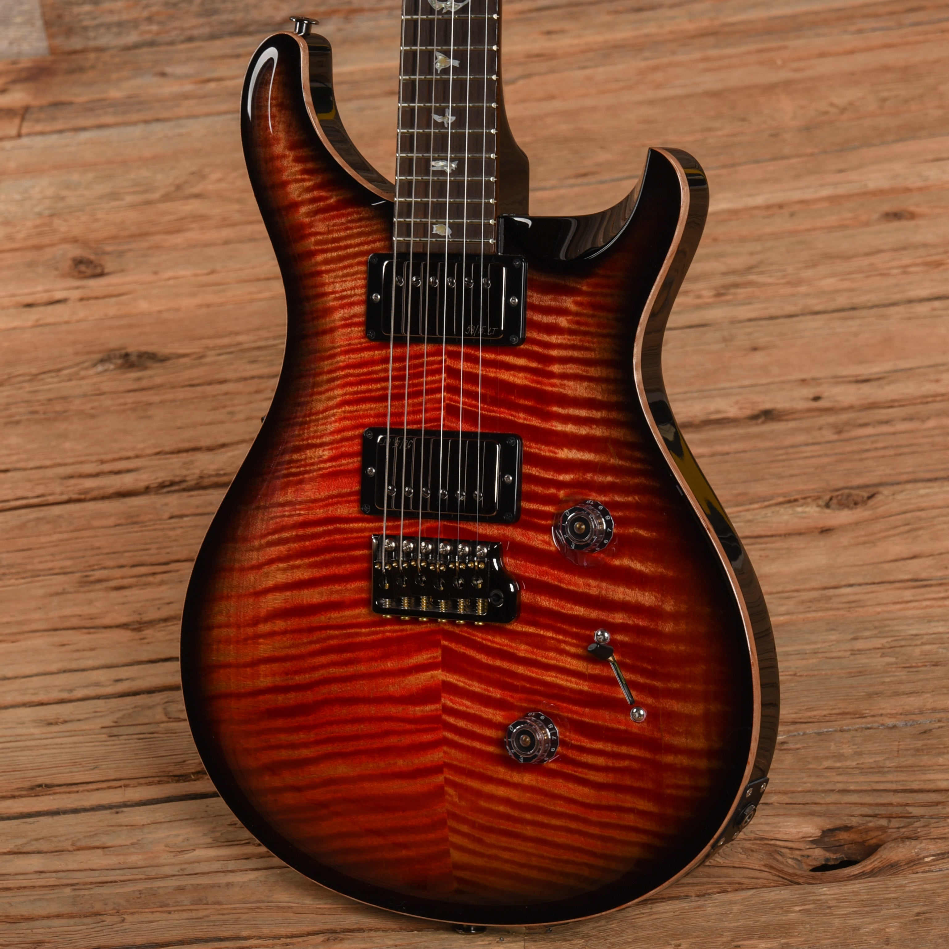 PRS Wood Library Custom 24 Blood Orange Smokeburst 2023 Electric Guitars / Solid Body