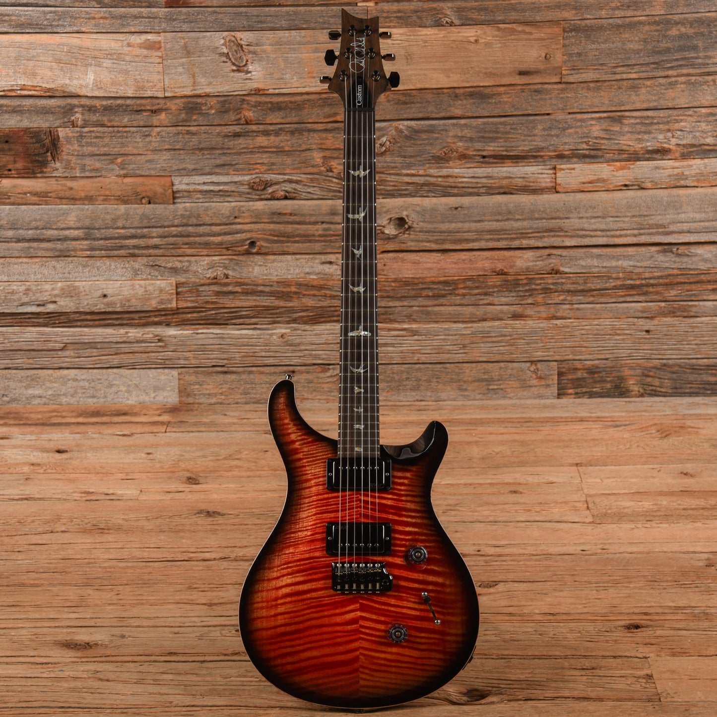 PRS Wood Library Custom 24 Blood Orange Smokeburst 2023 Electric Guitars / Solid Body