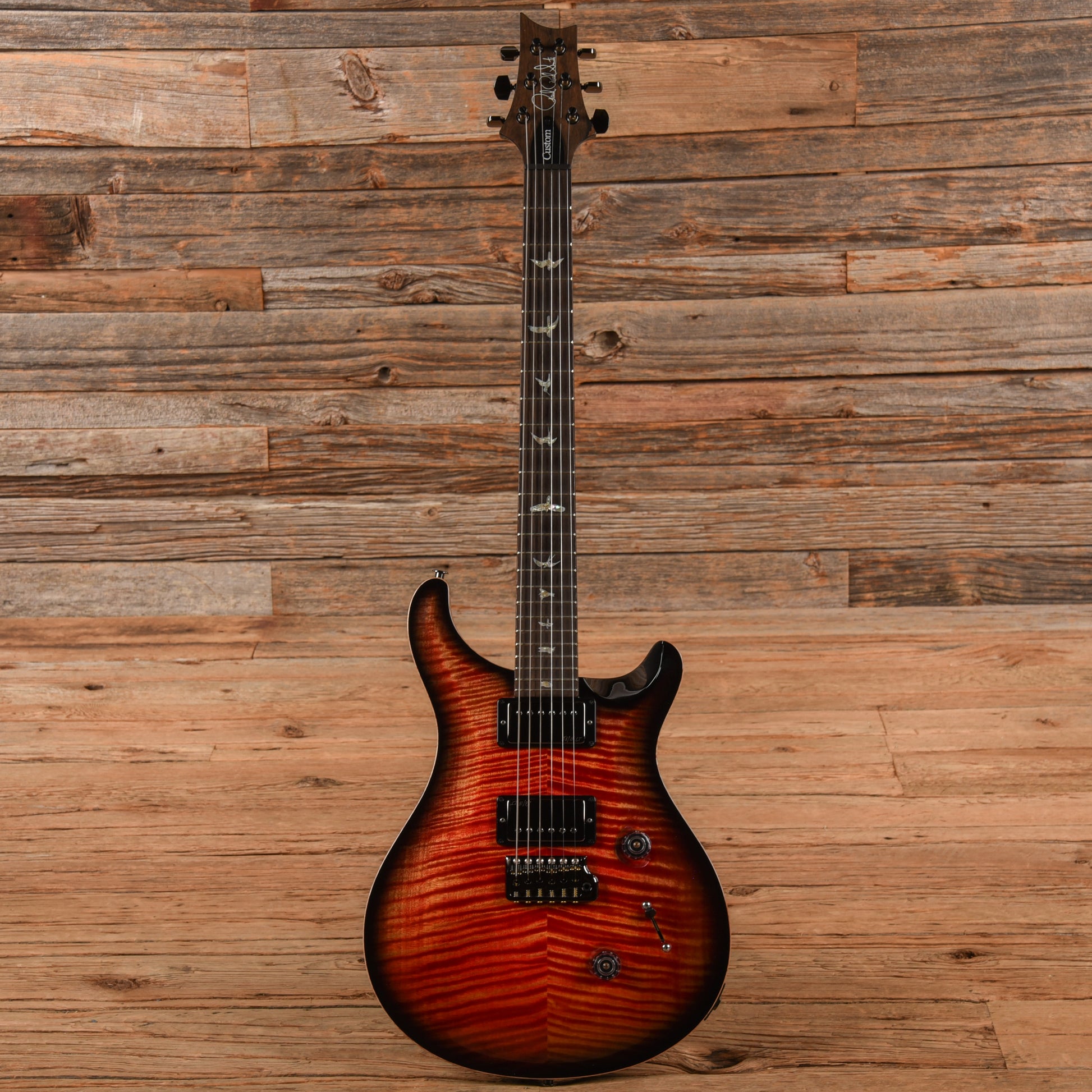 PRS Wood Library Custom 24 Blood Orange Smokeburst 2023 Electric Guitars / Solid Body