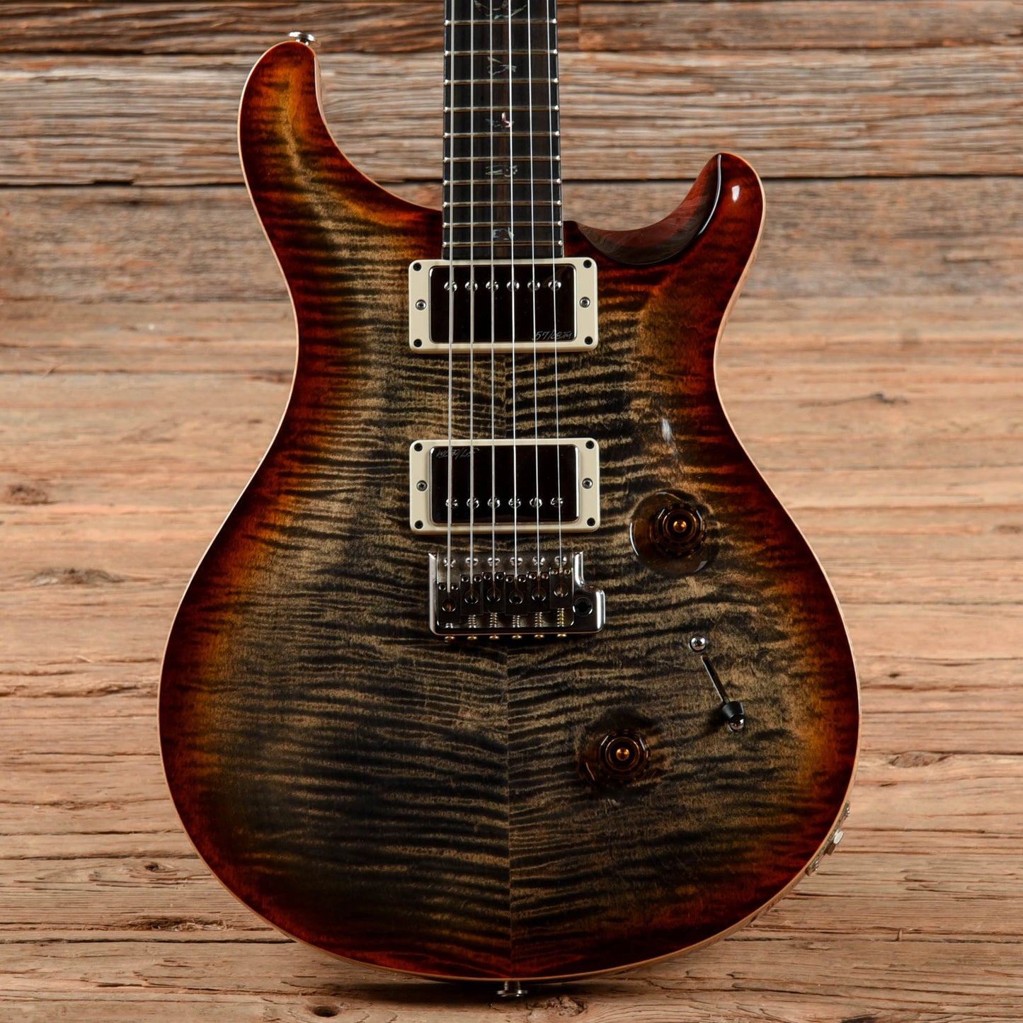 PRS Wood Library Custom 24 Charcoal Cherry Burst 2014 Electric Guitars / Solid Body