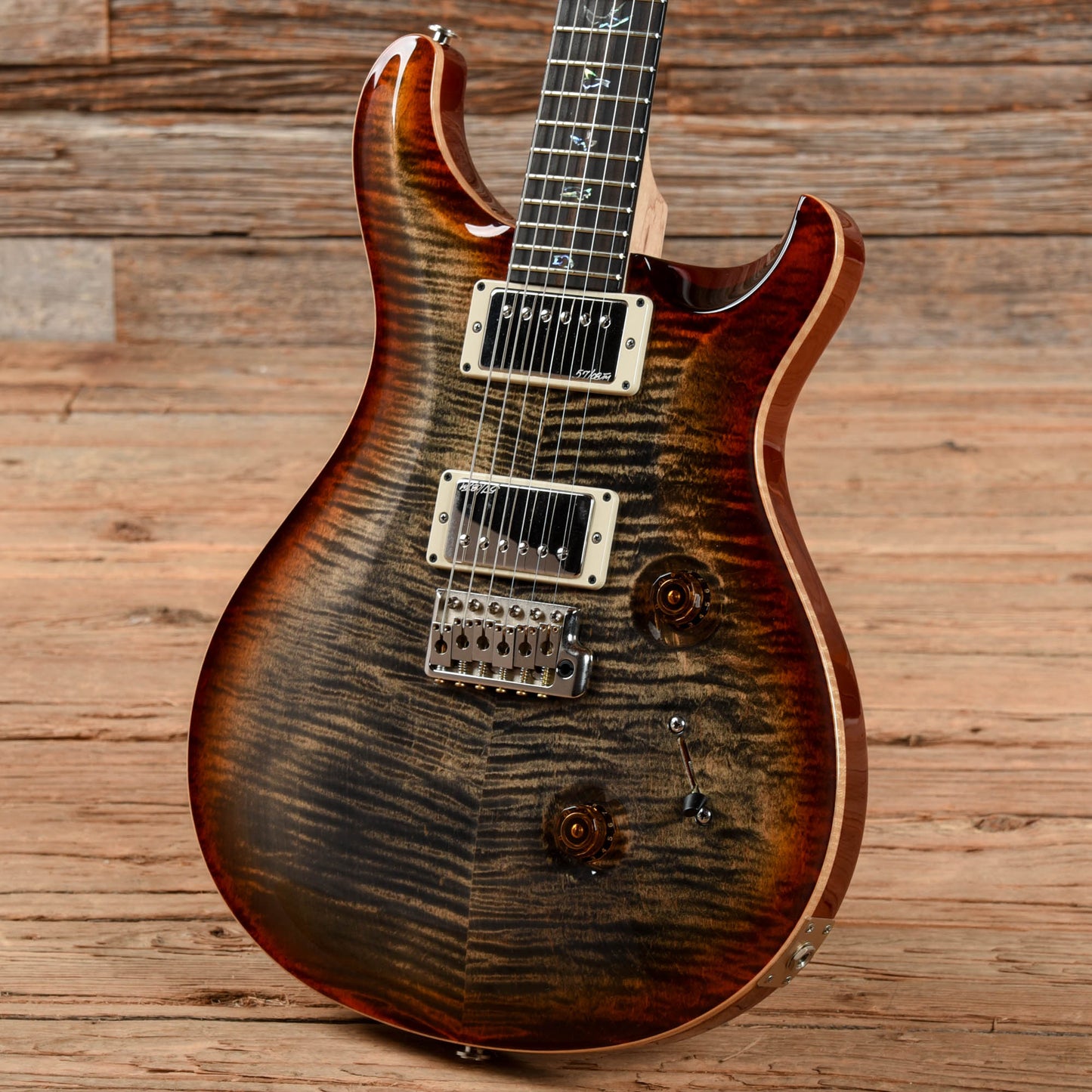 PRS Wood Library Custom 24 Charcoal Cherry Burst 2014 Electric Guitars / Solid Body
