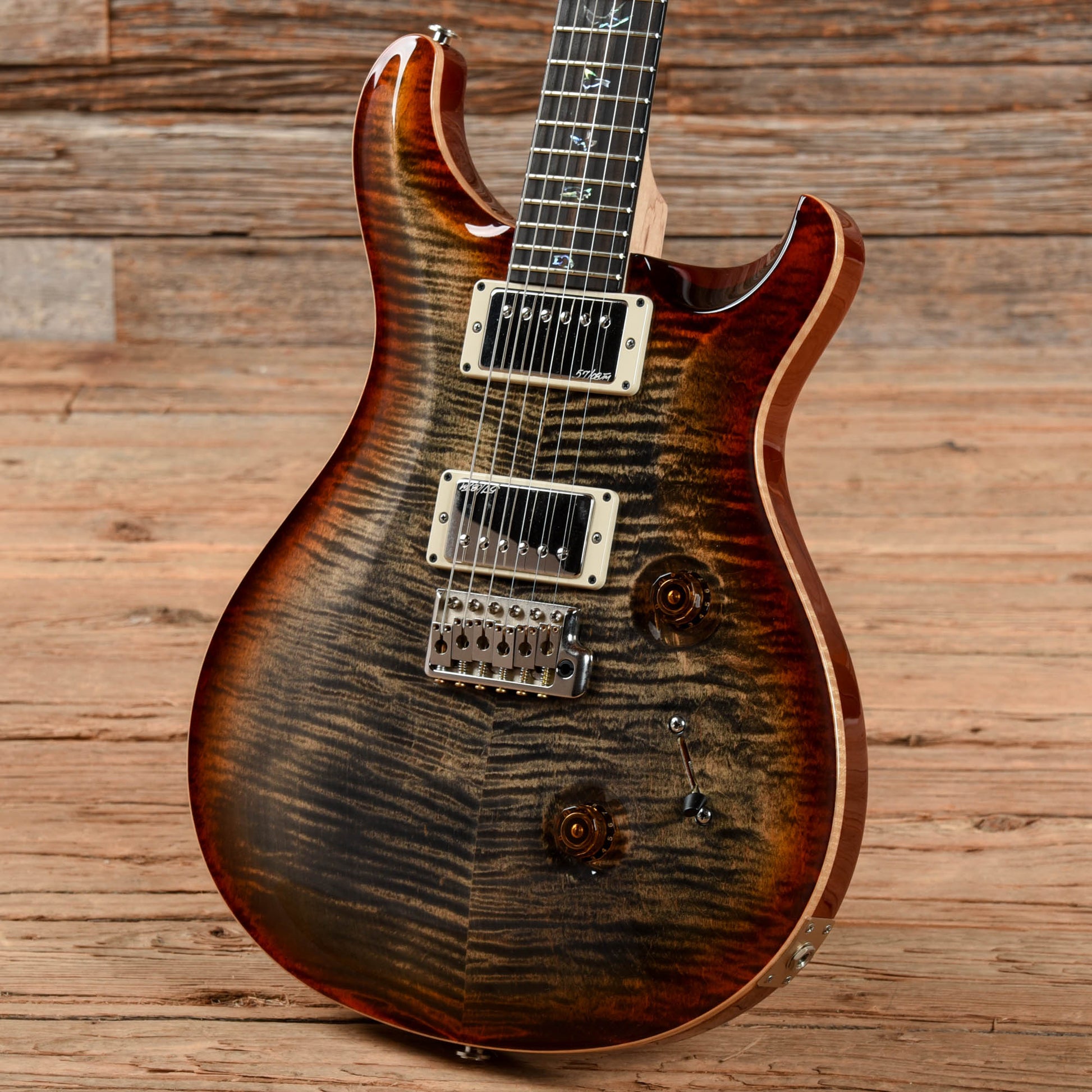 PRS Wood Library Custom 24 Charcoal Cherry Burst 2014 Electric Guitars / Solid Body