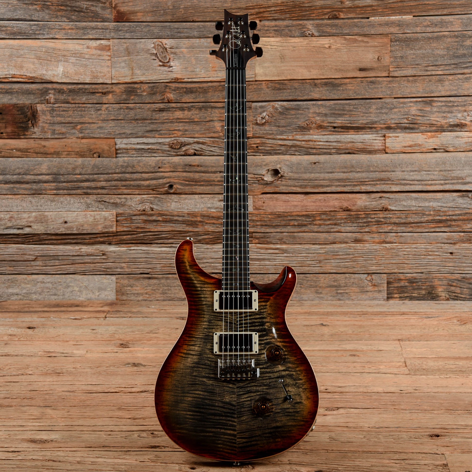 PRS Wood Library Custom 24 Charcoal Cherry Burst 2014 Electric Guitars / Solid Body