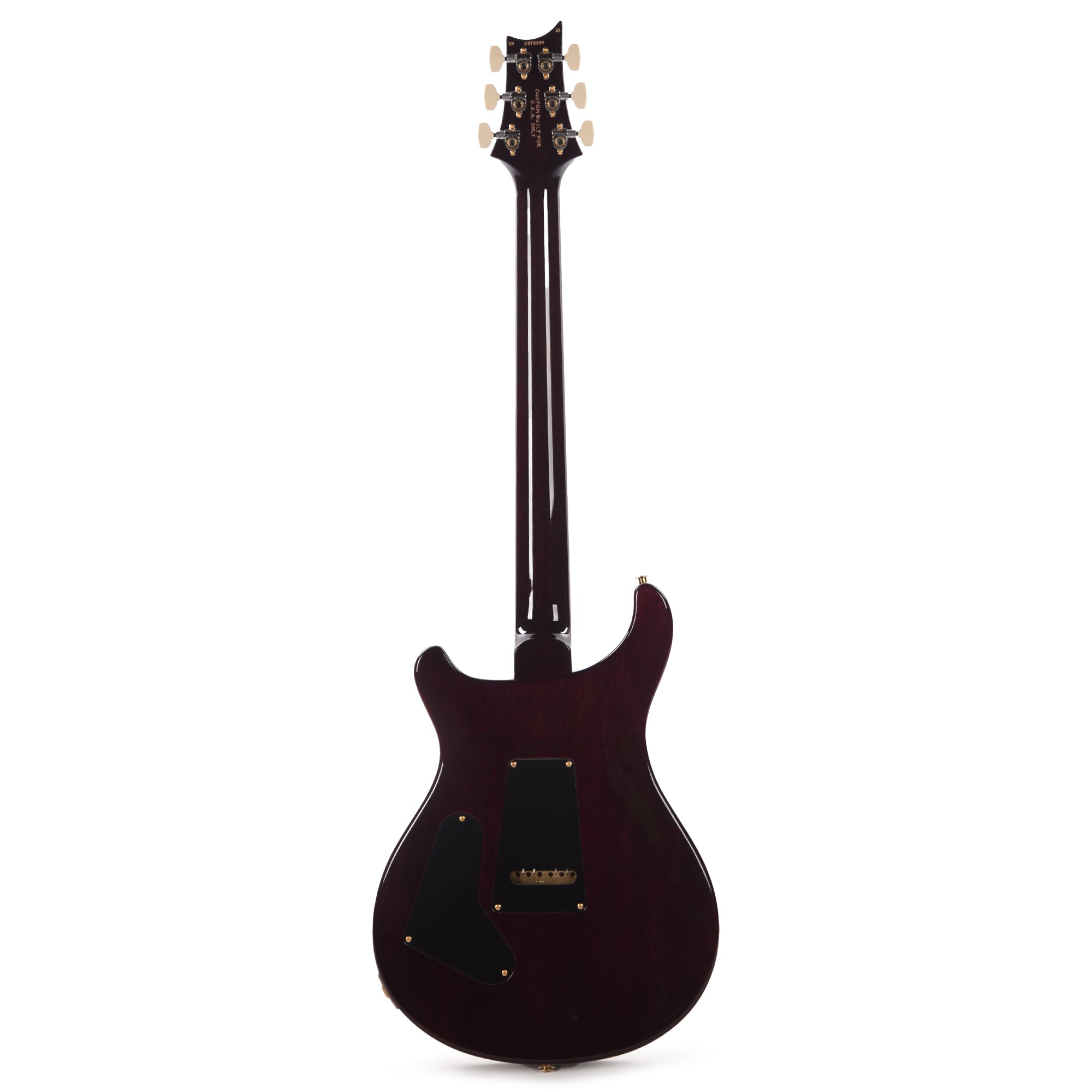 PRS Wood Library Custom 24 Fat Back 10-Top Flame Aquableux Purple Burst w/Brazilian Rosewood Fingerboard Electric Guitars / Solid Body