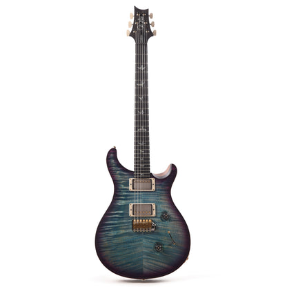 PRS Wood Library Custom 24 Fat Back 10-Top Flame Aquableux Purple Burst w/Figured Stained Neck & African Blackwood Fingerboard Electric Guitars / Solid Body