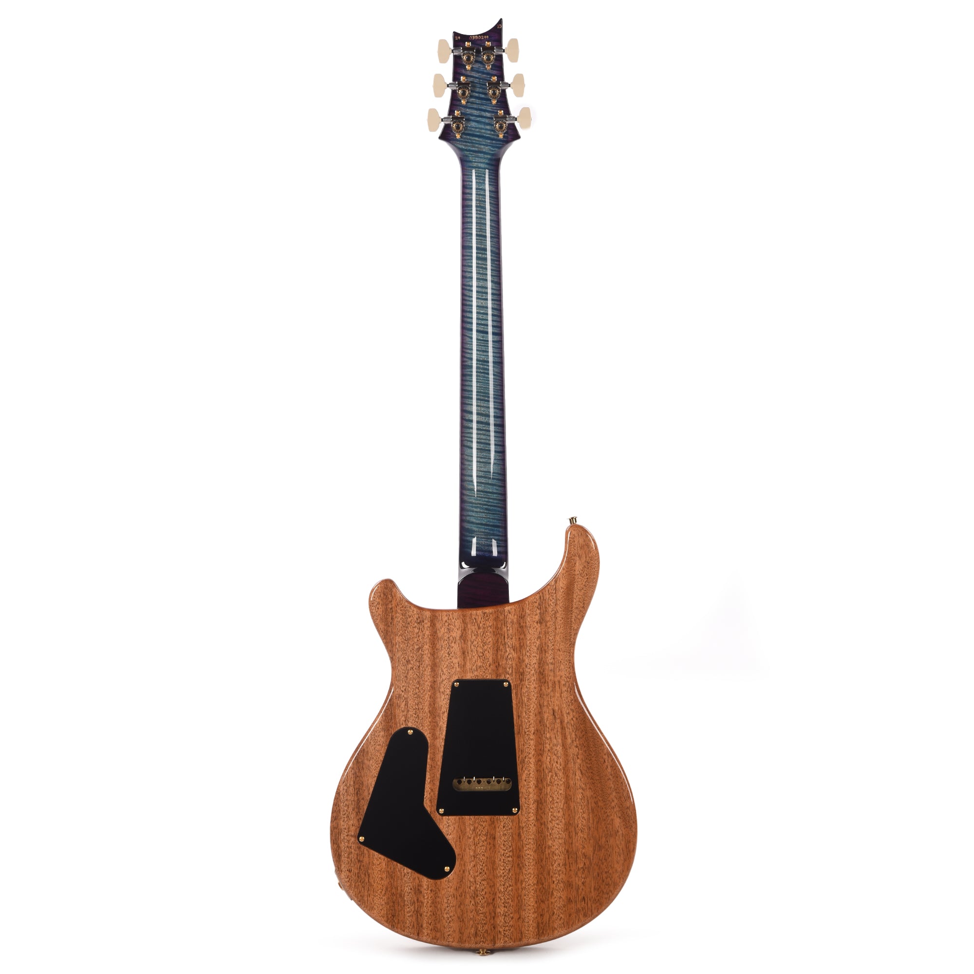 PRS Wood Library Custom 24 Fat Back 10-Top Flame Aquableux Purple Burst w/Figured Stained Neck & African Blackwood Fingerboard Electric Guitars / Solid Body
