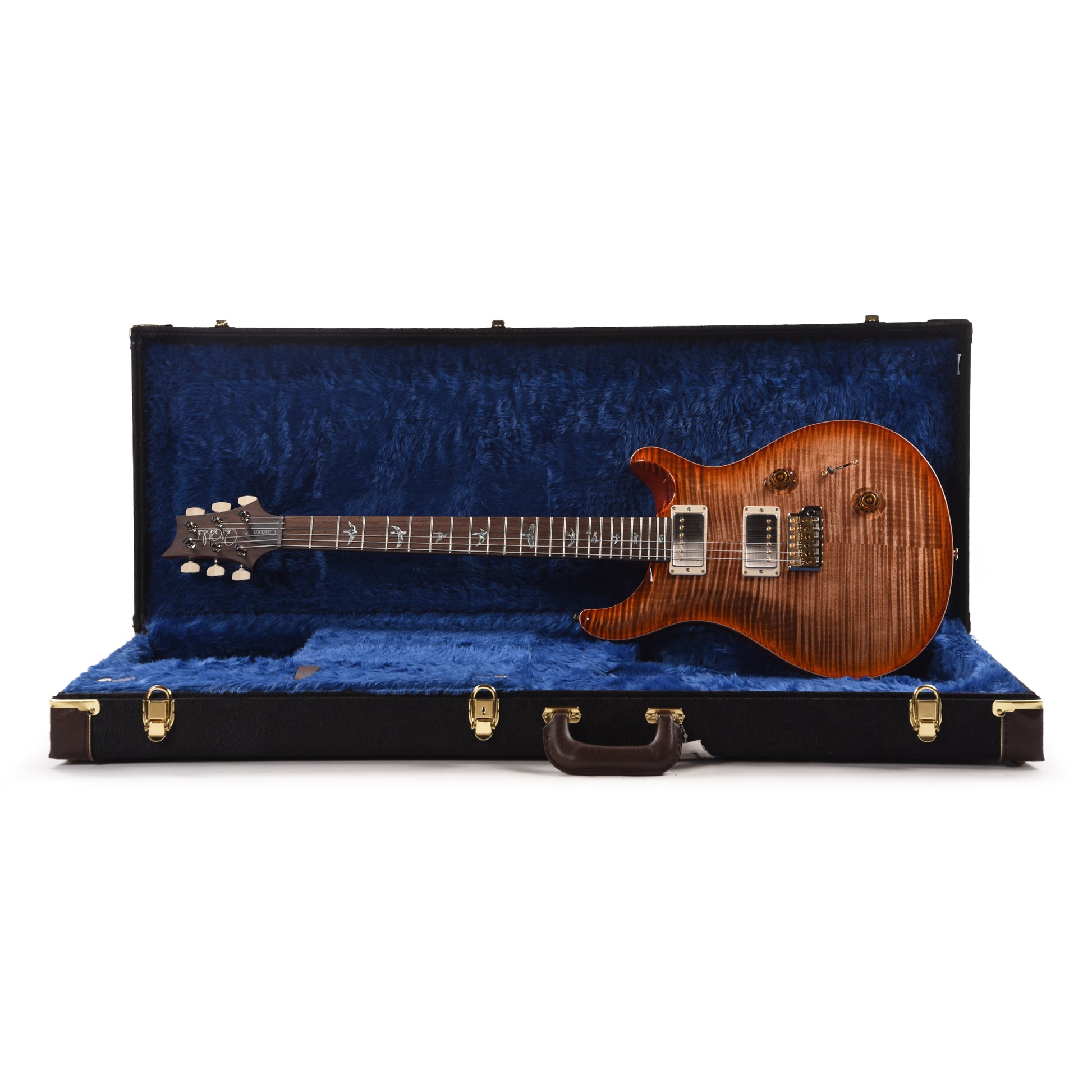 PRS Wood Library Custom 24 Fat Back 10-Top Flame Autumn Sky w/Brazilian Rosewood Fingerboard Electric Guitars / Solid Body