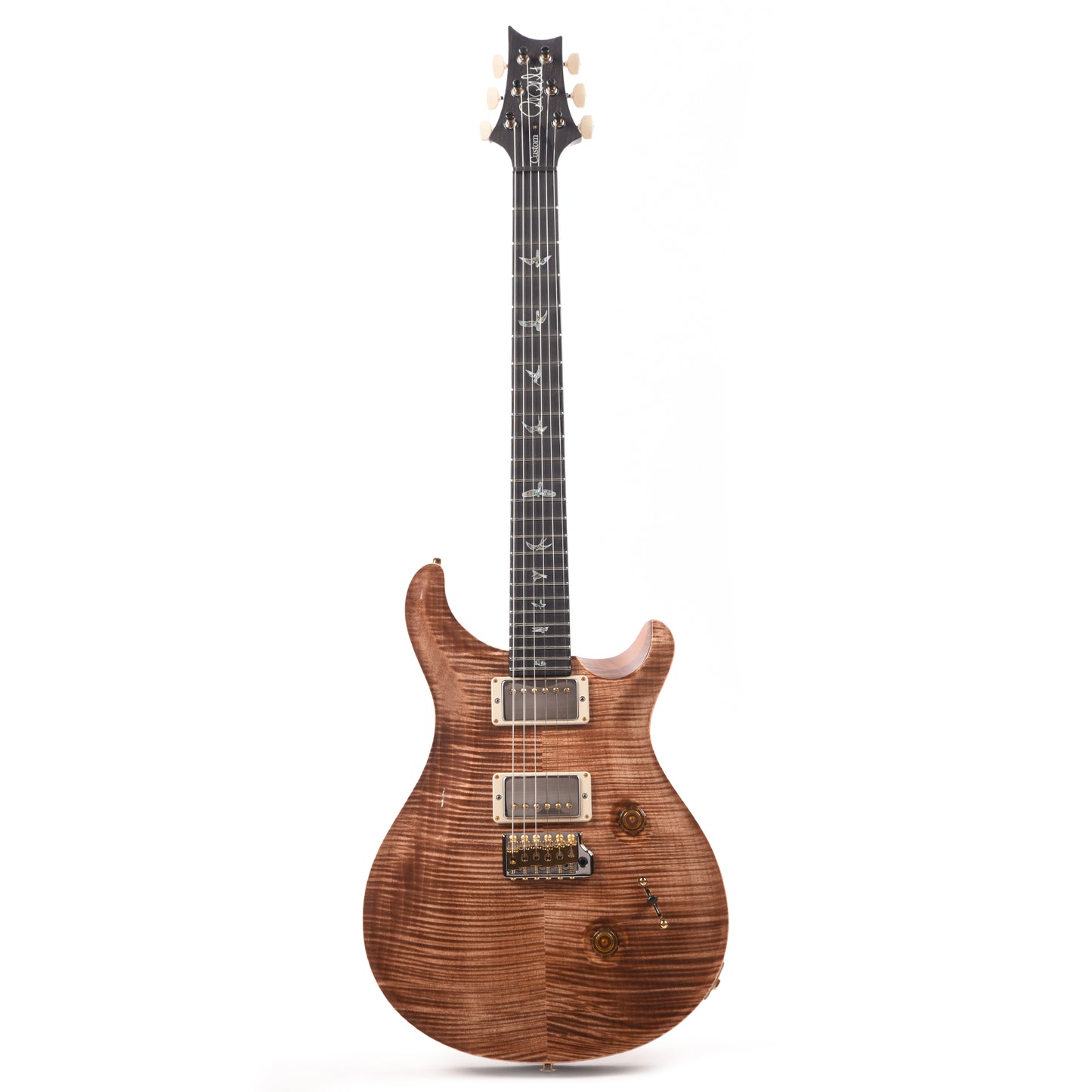 PRS Wood Library Custom 24 Fat Back 10-Top Flame Autumn Sky w/Figured Stained Neck & African Blackwood Fingerboard Electric Guitars / Solid Body