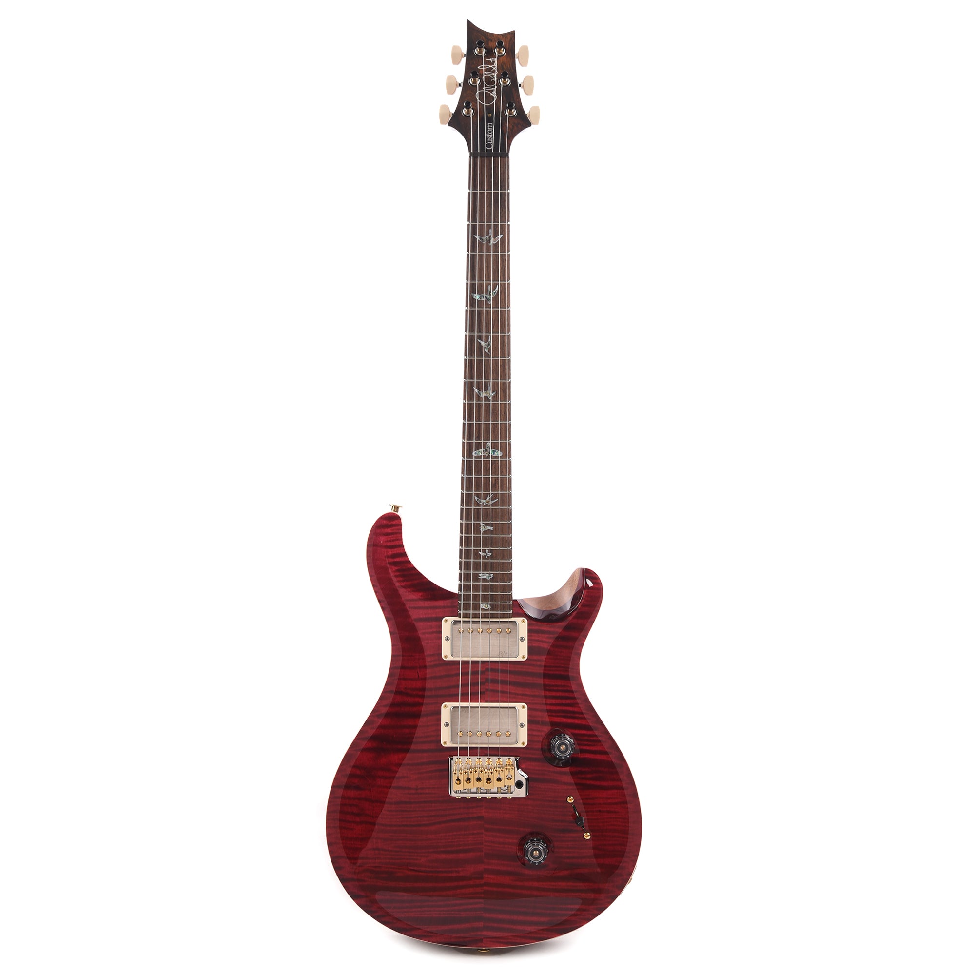 PRS Wood Library Custom 24 Fat Back 10-Top Flame Red Tiger w/Brazilian Rosewood Fingerboard Electric Guitars / Solid Body