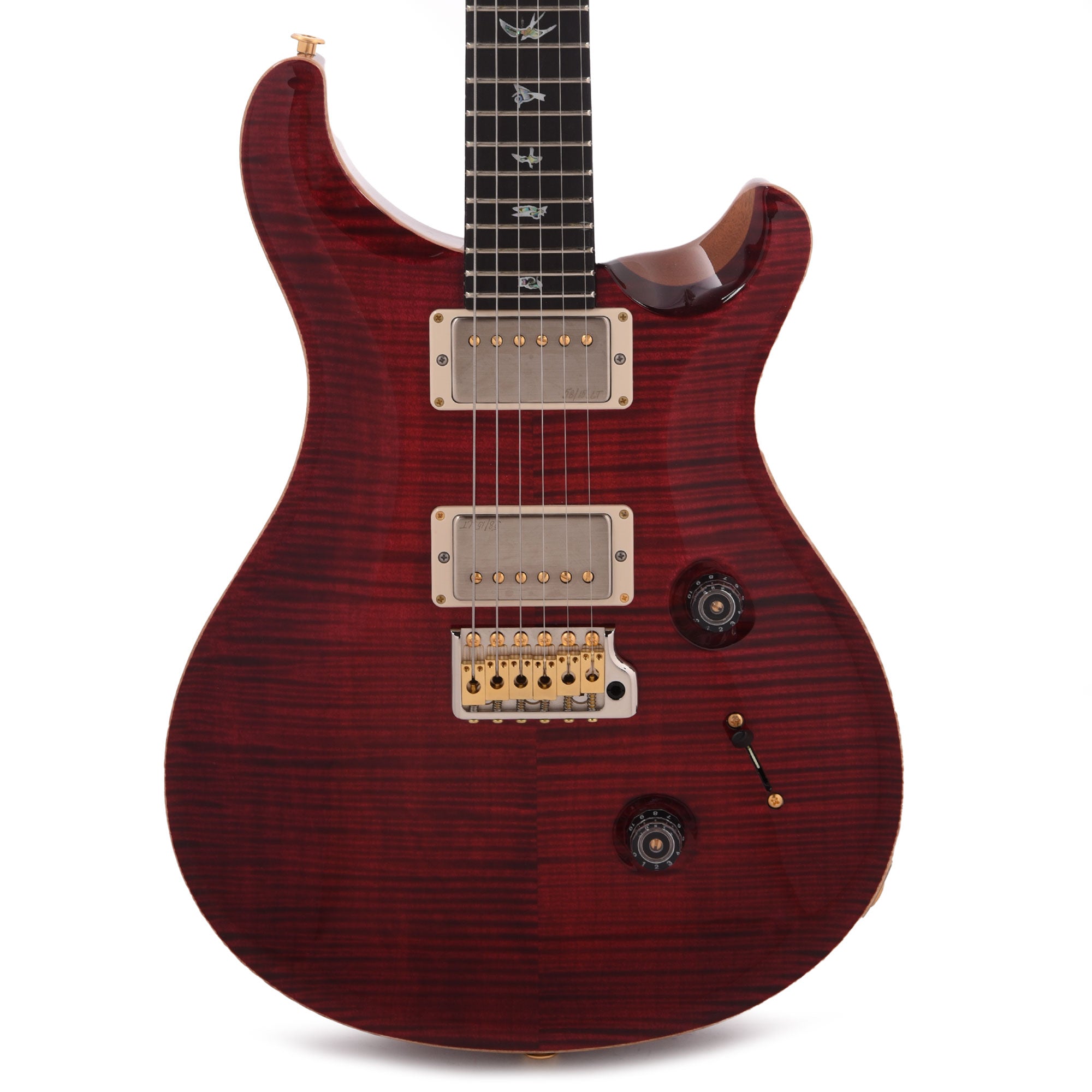 PRS Wood Library Custom 24 Fat Back 10-Top Flame Red Tiger w/Figured Stained Neck & African Blackwood Fingerboard Electric Guitars / Solid Body