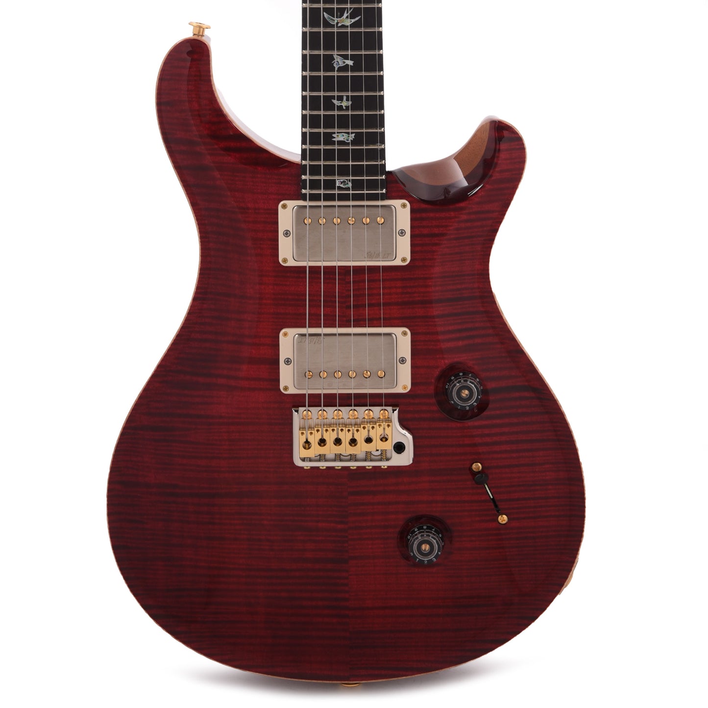PRS Wood Library Custom 24 Fat Back 10-Top Flame Red Tiger w/Figured Stained Neck & African Blackwood Fingerboard Electric Guitars / Solid Body