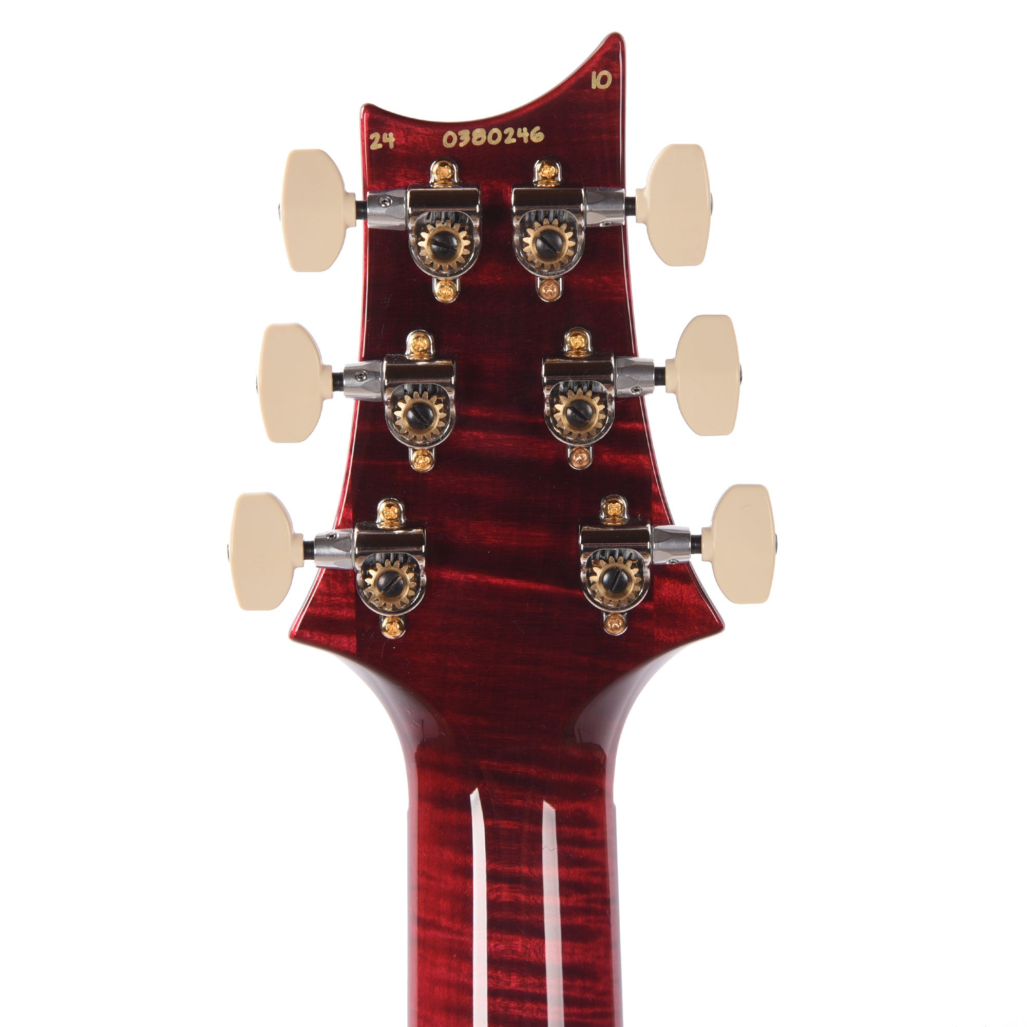 PRS Wood Library Custom 24 Fat Back 10-Top Flame Red Tiger w/Figured Stained Neck & African Blackwood Fingerboard Electric Guitars / Solid Body