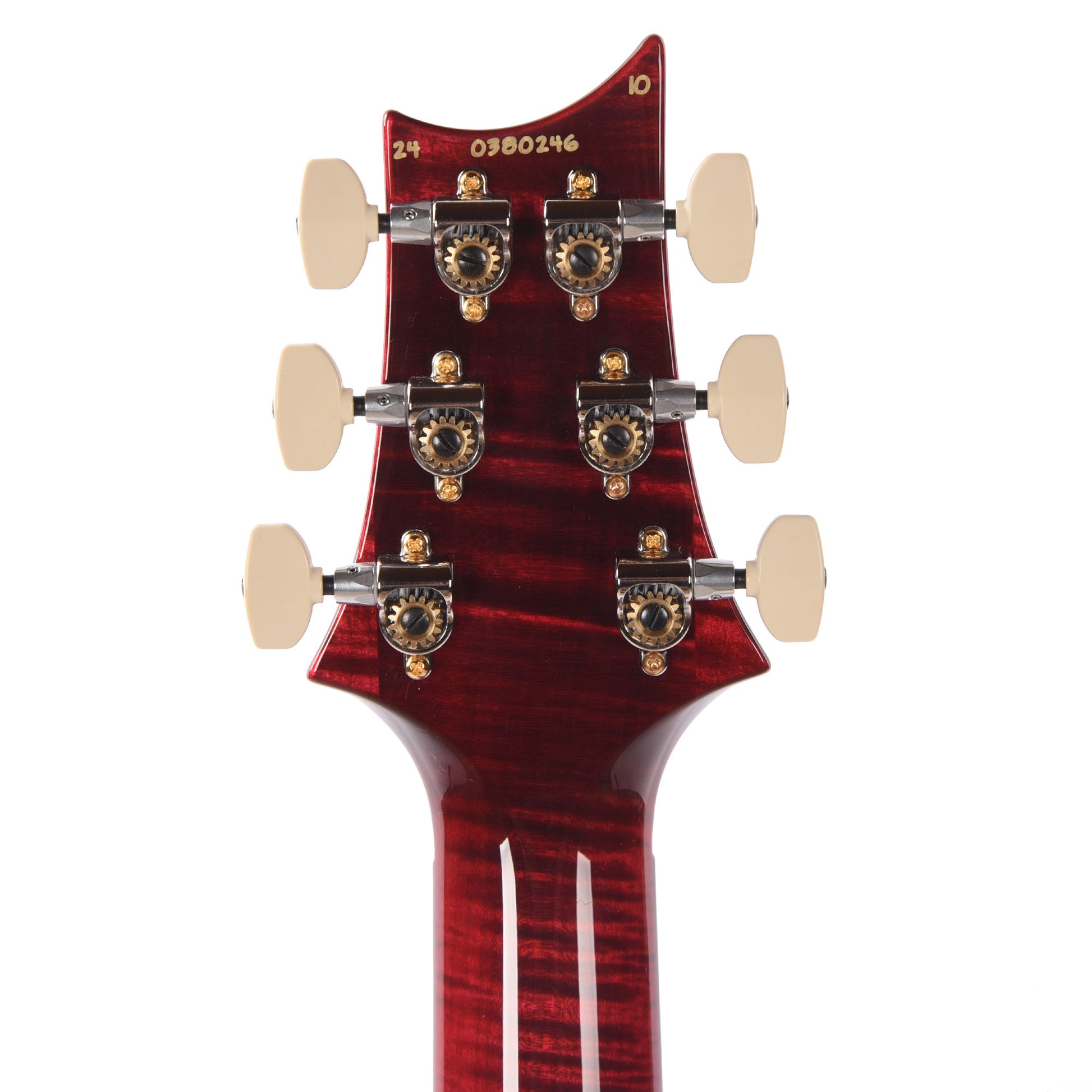 PRS Wood Library Custom 24 Fat Back 10-Top Flame Red Tiger w/Figured Stained Neck & African Blackwood Fingerboard Electric Guitars / Solid Body