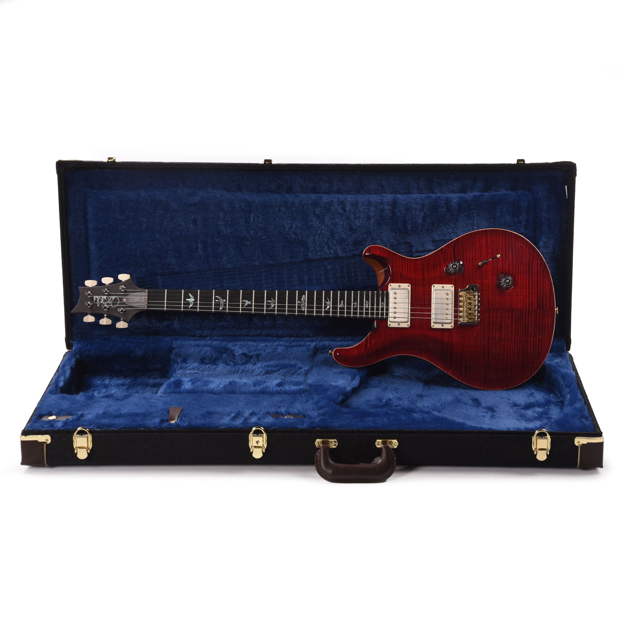 PRS Wood Library Custom 24 Fat Back 10-Top Flame Red Tiger w/Figured Stained Neck & African Blackwood Fingerboard Electric Guitars / Solid Body