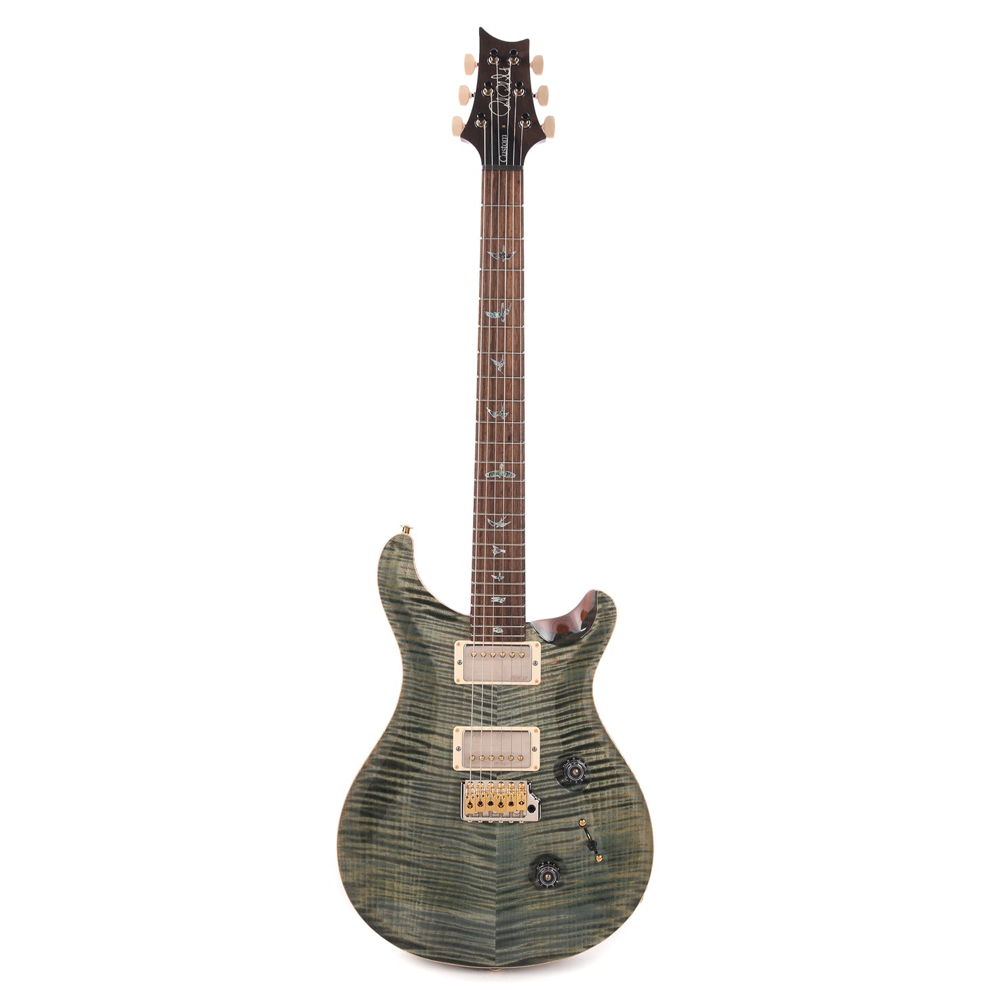 PRS Wood Library Custom 24 Fat Back 10-Top Flame Trampas Green w/Brazilian Rosewood Fingerboard Electric Guitars / Solid Body
