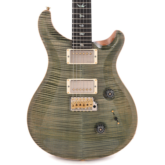 PRS Wood Library Custom 24 Fat Back 10-Top Flame Trampas Green w/Figured Stained Neck & African Blackwood Fingerboard Electric Guitars / Solid Body