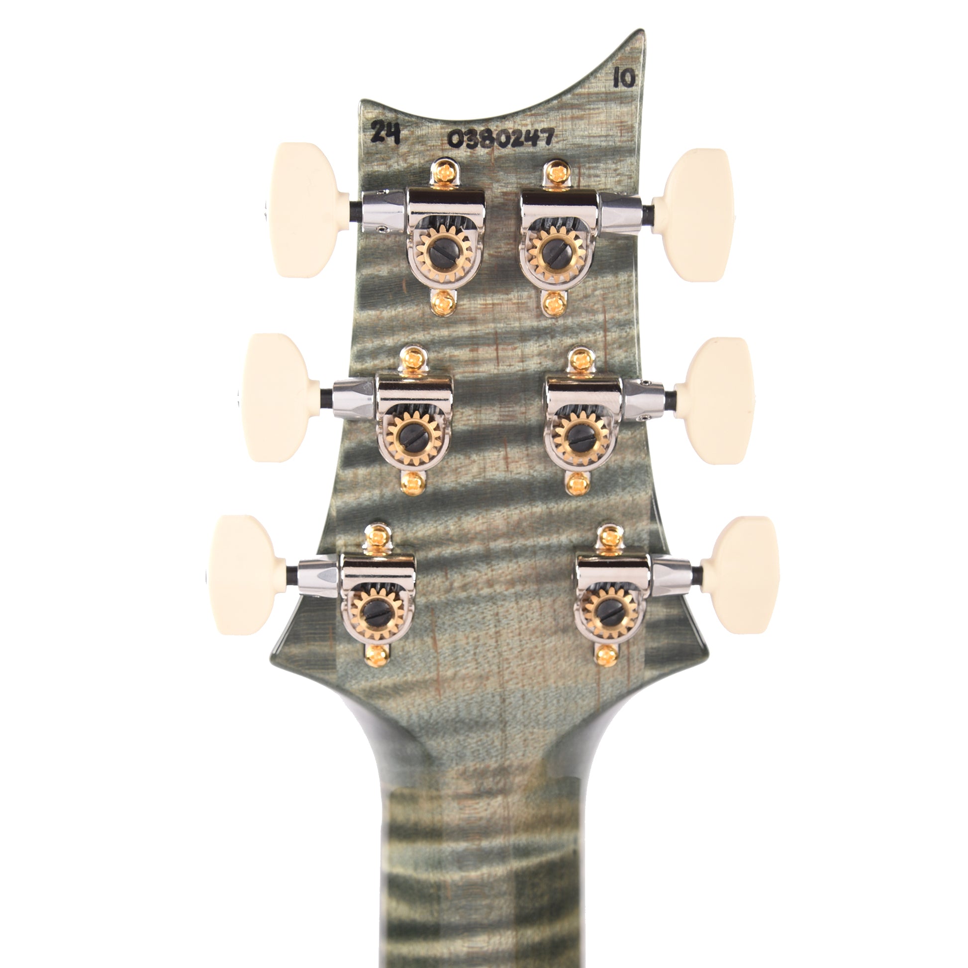 PRS Wood Library Custom 24 Fat Back 10-Top Flame Trampas Green w/Figured Stained Neck & African Blackwood Fingerboard Electric Guitars / Solid Body