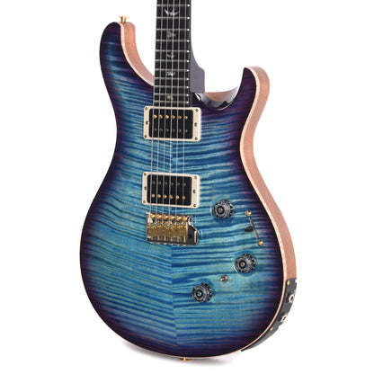 PRS Wood Library Custom 24 Piezo 10-Top Flame Aquableux Purple Burst w/Figured Stained Neck & Ebony Fingerboard Electric Guitars / Solid Body