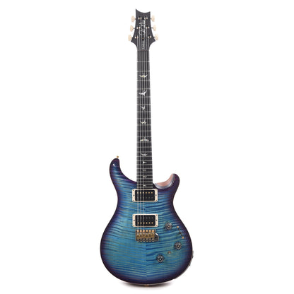 PRS Wood Library Custom 24 Piezo 10-Top Flame Aquableux Purple Burst w/Figured Stained Neck & Ebony Fingerboard Electric Guitars / Solid Body
