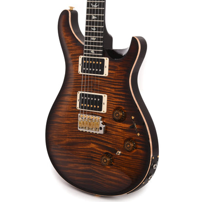 PRS Wood Library Custom 24 Piezo 10-Top Flame Black Gold Burst w/Figured Stained Neck & Ebony Fingerboard Electric Guitars / Solid Body