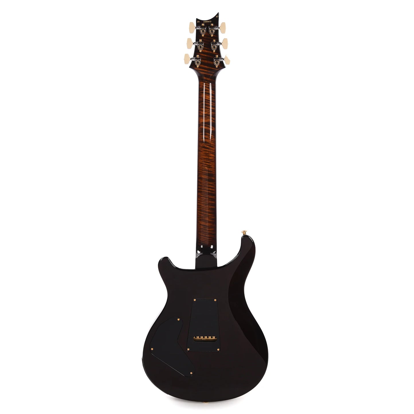 PRS Wood Library Custom 24 Piezo 10-Top Flame Black Gold Burst w/Figured Stained Neck & Ebony Fingerboard Electric Guitars / Solid Body