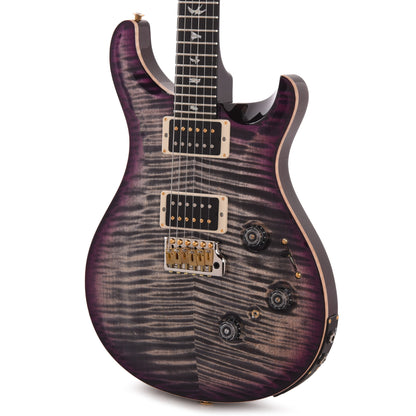 PRS Wood Library Custom 24 Piezo 10-Top Flame Charcoal Purple Burst w/Figured Stained Neck & Ebony Fingerboard Electric Guitars / Solid Body