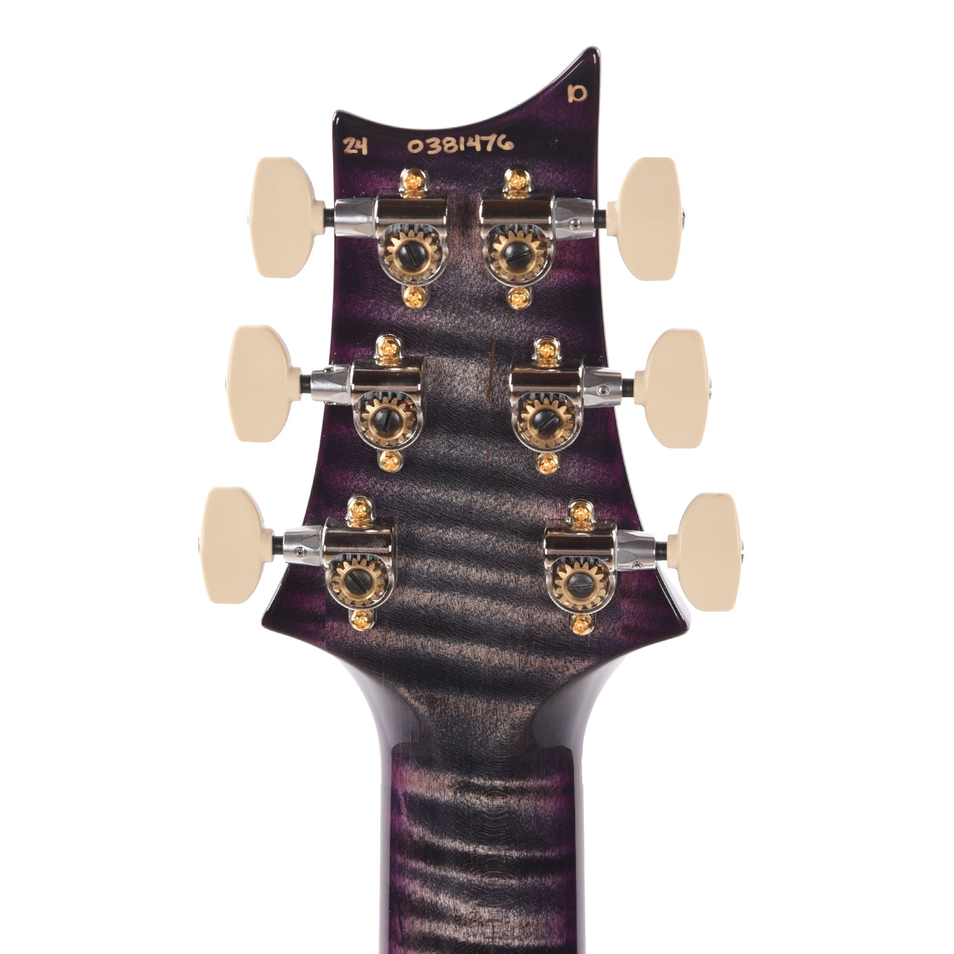 PRS Wood Library Custom 24 Piezo 10-Top Flame Charcoal Purple Burst w/Figured Stained Neck & Ebony Fingerboard Electric Guitars / Solid Body
