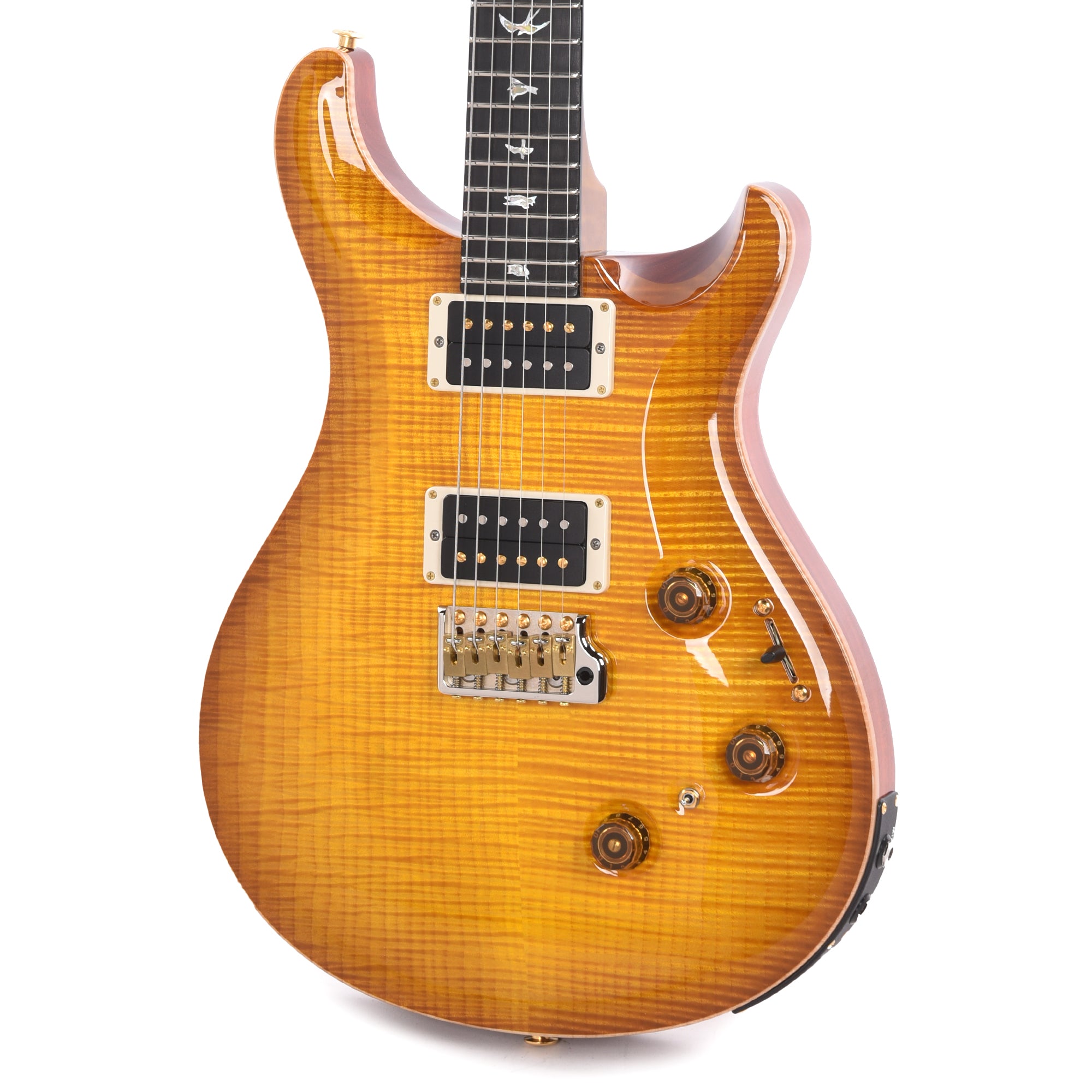 PRS Wood Library Custom 24 Piezo 10-Top Flame Faded McCarty Sunburst w/Figured Stained Neck & Ebony Fingerboard Electric Guitars / Solid Body