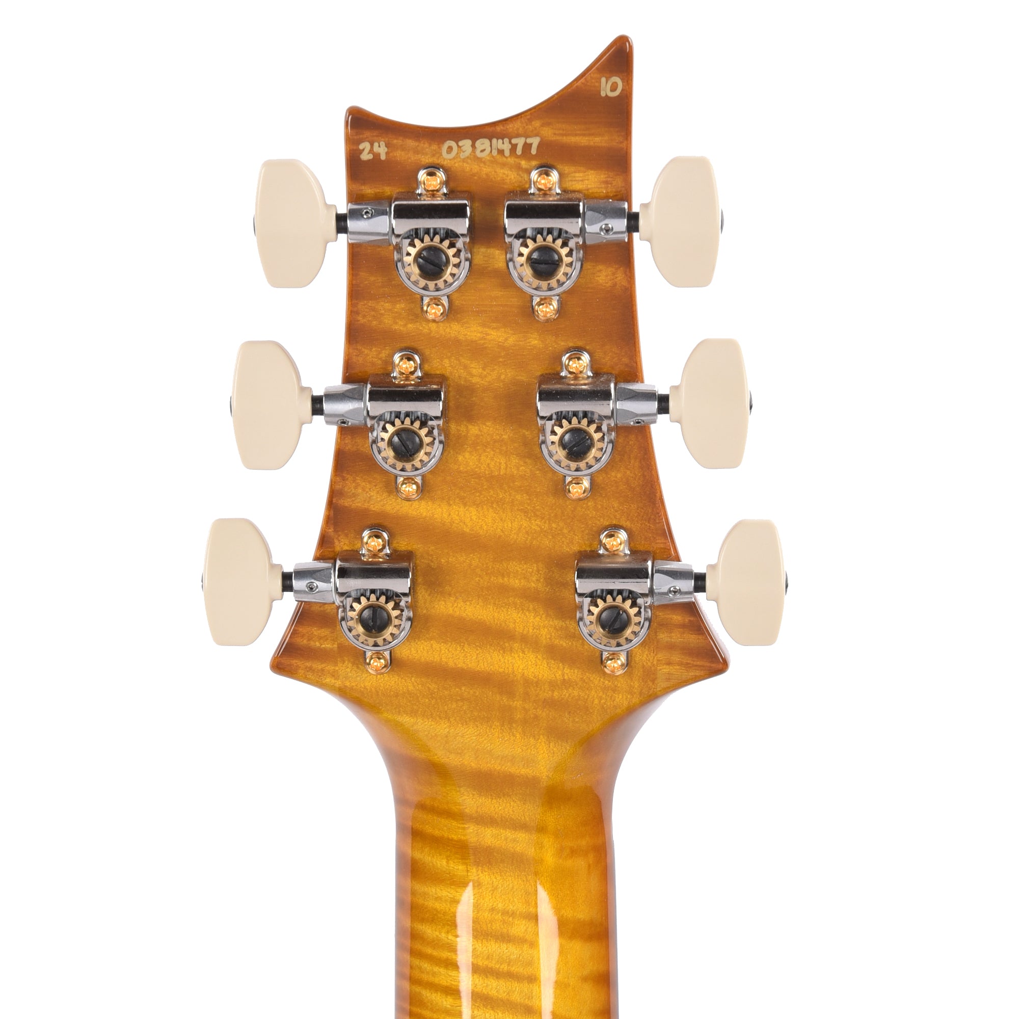 PRS Wood Library Custom 24 Piezo 10-Top Flame Faded McCarty Sunburst w/Figured Stained Neck & Ebony Fingerboard Electric Guitars / Solid Body