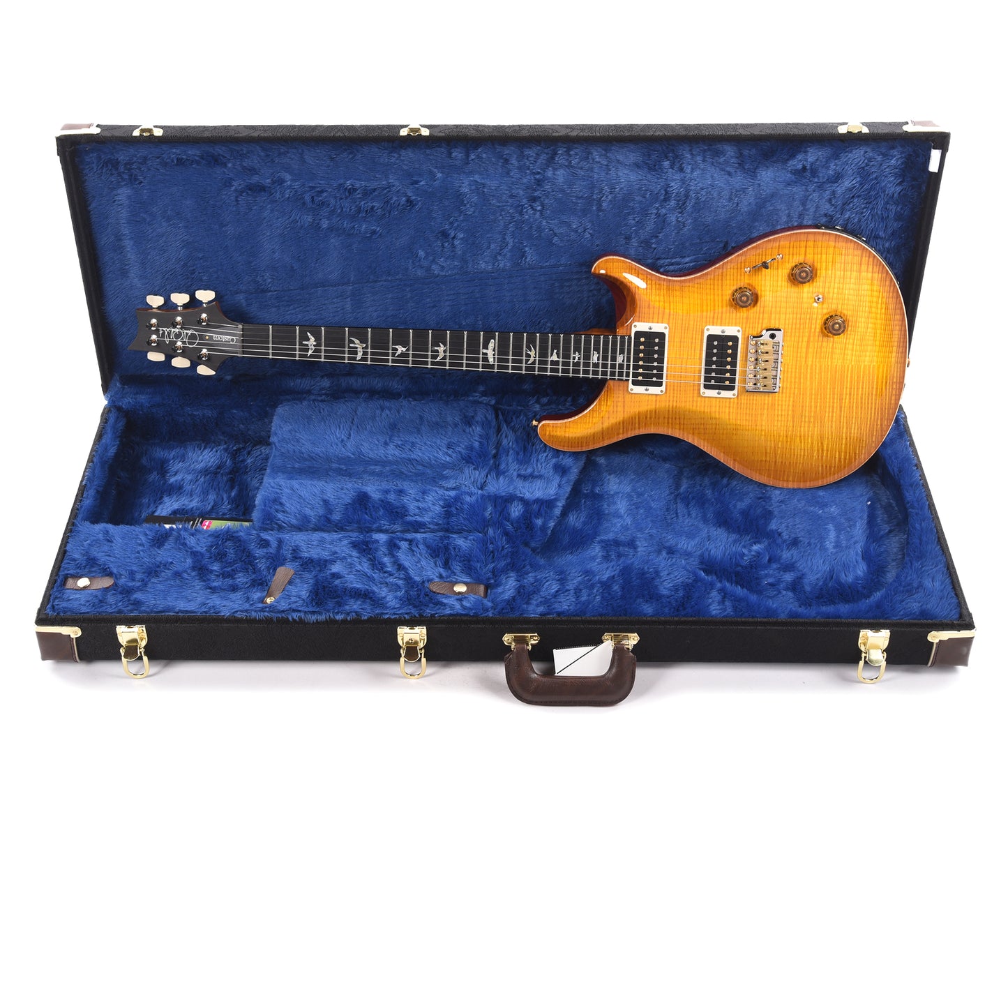 PRS Wood Library Custom 24 Piezo 10-Top Flame Faded McCarty Sunburst w/Figured Stained Neck & Ebony Fingerboard Electric Guitars / Solid Body