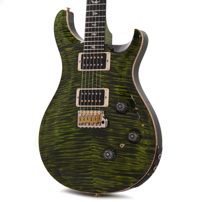PRS Wood Library Custom 24 Piezo 10-Top Flame Jade w/Figured Stained Neck & Ebony Fingerboard Electric Guitars / Solid Body