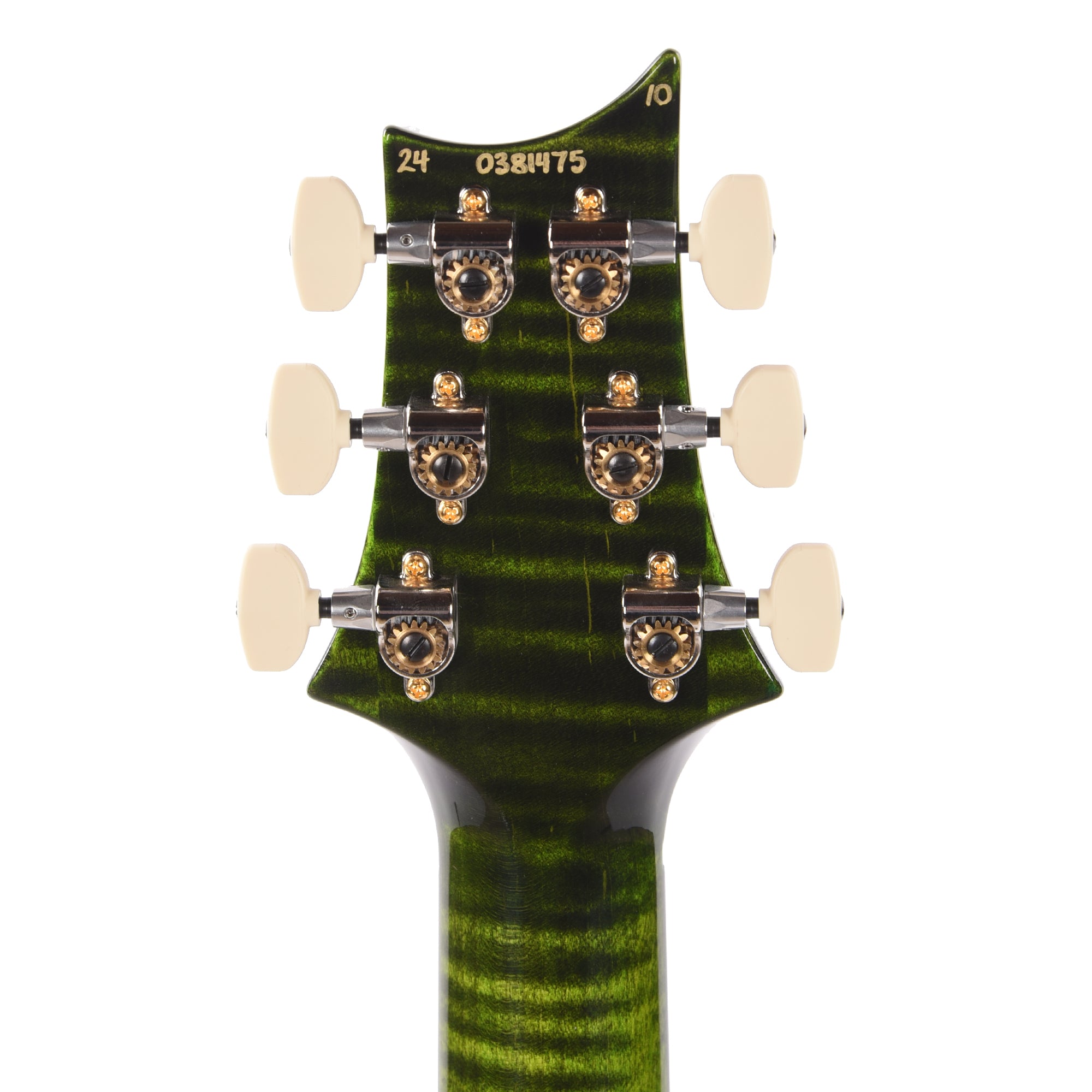 PRS Wood Library Custom 24 Piezo 10-Top Flame Jade w/Figured Stained Neck & Ebony Fingerboard Electric Guitars / Solid Body