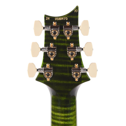 PRS Wood Library Custom 24 Piezo 10-Top Flame Jade w/Figured Stained Neck & Ebony Fingerboard Electric Guitars / Solid Body