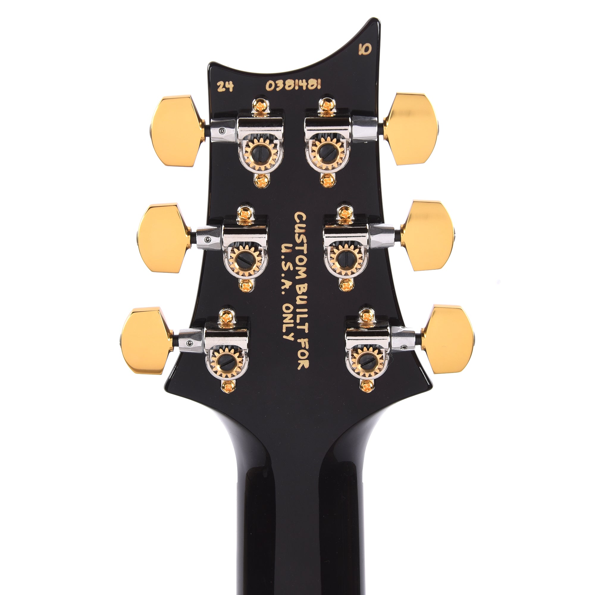 PRS Wood Library Custom 24 Piezo 10-Top Quilt Black Gold Burst w/Brazilian Rosewood Fingerboard Electric Guitars / Solid Body