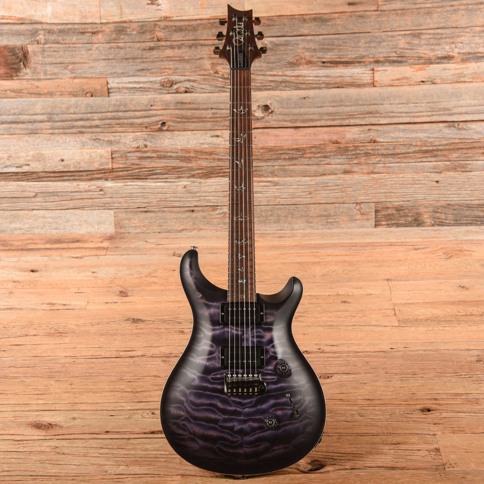 PRS Wood Library Custom 24 w/Brazilian Rosewood Fretboard Satin Purple Mist 2023 Electric Guitars / Solid Body