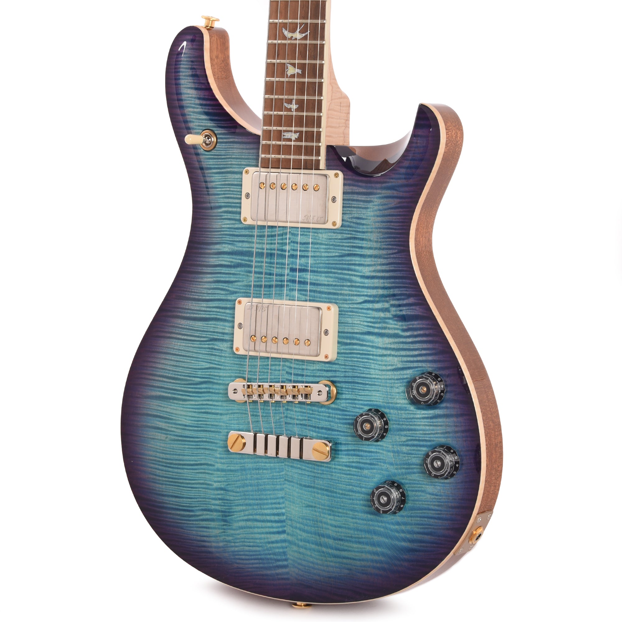 PRS Wood Library McCarty 594 10-Top Flame Aquableux Purple Burst w/Figured Stained Maple Neck & Brazilian Rosewood Fingerboard Electric Guitars / Solid Body