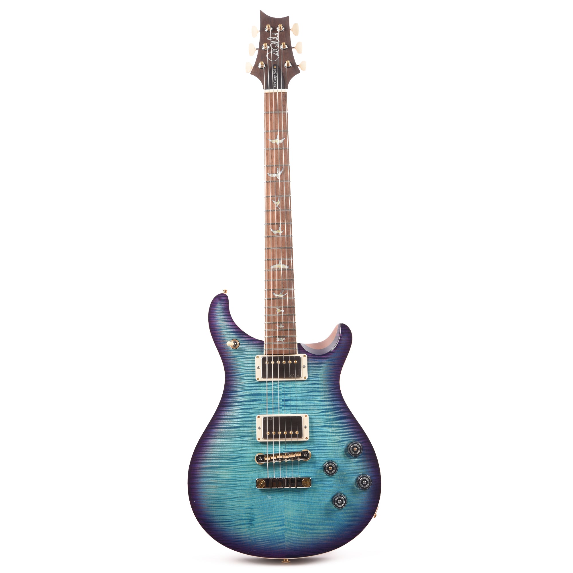 PRS Wood Library McCarty 594 10-Top Flame Aquableux Purple Burst w/Figured Stained Maple Neck & Brazilian Rosewood Fingerboard Electric Guitars / Solid Body