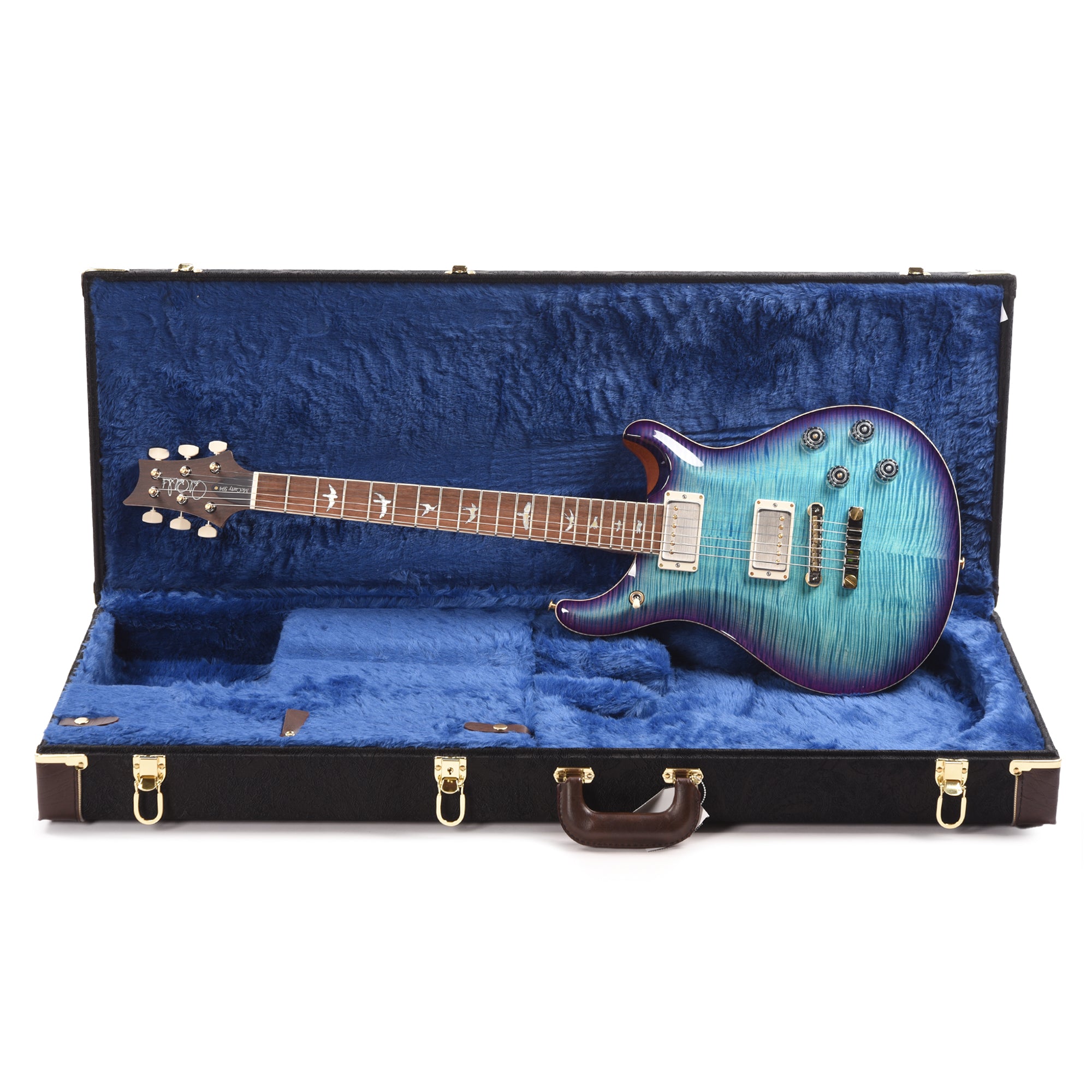 PRS Wood Library McCarty 594 10-Top Flame Aquableux Purple Burst w/Figured Stained Maple Neck & Brazilian Rosewood Fingerboard Electric Guitars / Solid Body