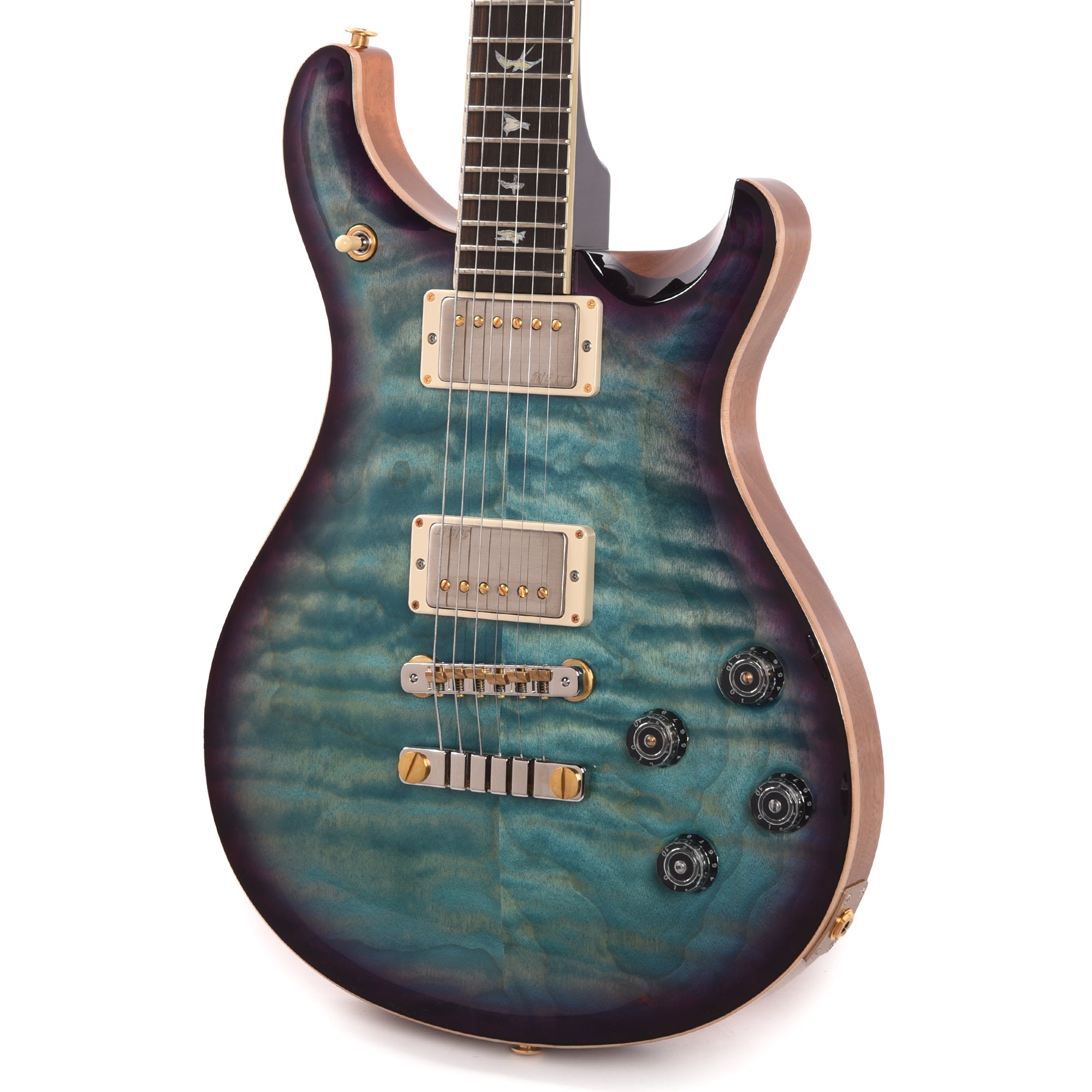 PRS Wood Library McCarty 594 10-Top Quilt Aquableux Purple Burst w/Figured Stained Maple Neck & Cocobolo Fingerboard Electric Guitars / Solid Body