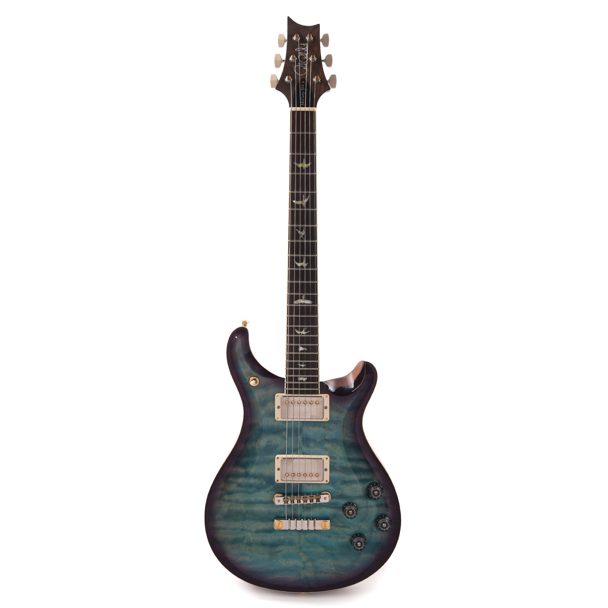 PRS Wood Library McCarty 594 10-Top Quilt Aquableux Purple Burst w/Figured Stained Maple Neck & Cocobolo Fingerboard Electric Guitars / Solid Body