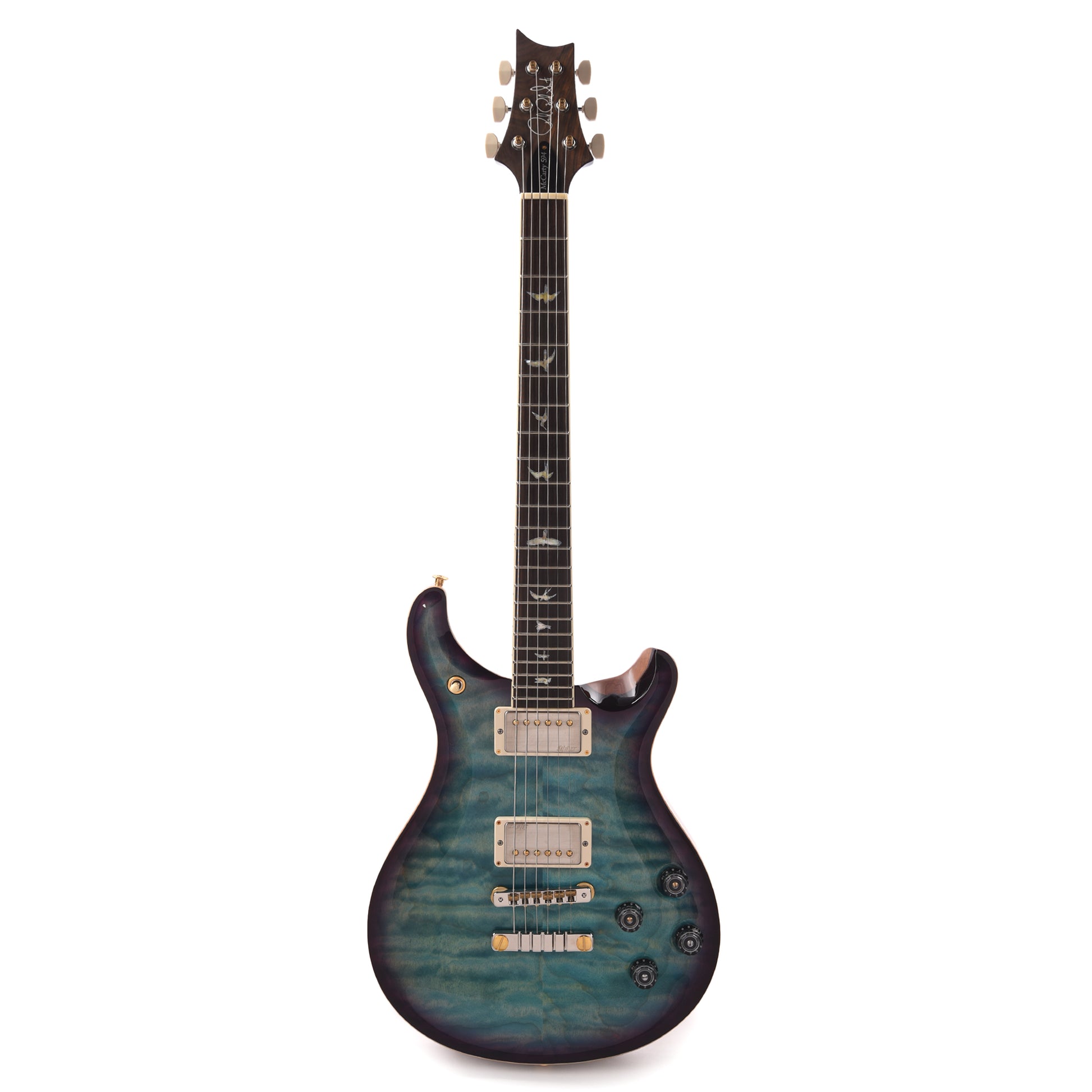 PRS Wood Library McCarty 594 10-Top Quilt Aquableux Purple Burst w/Figured Stained Maple Neck & Cocobolo Fingerboard Electric Guitars / Solid Body