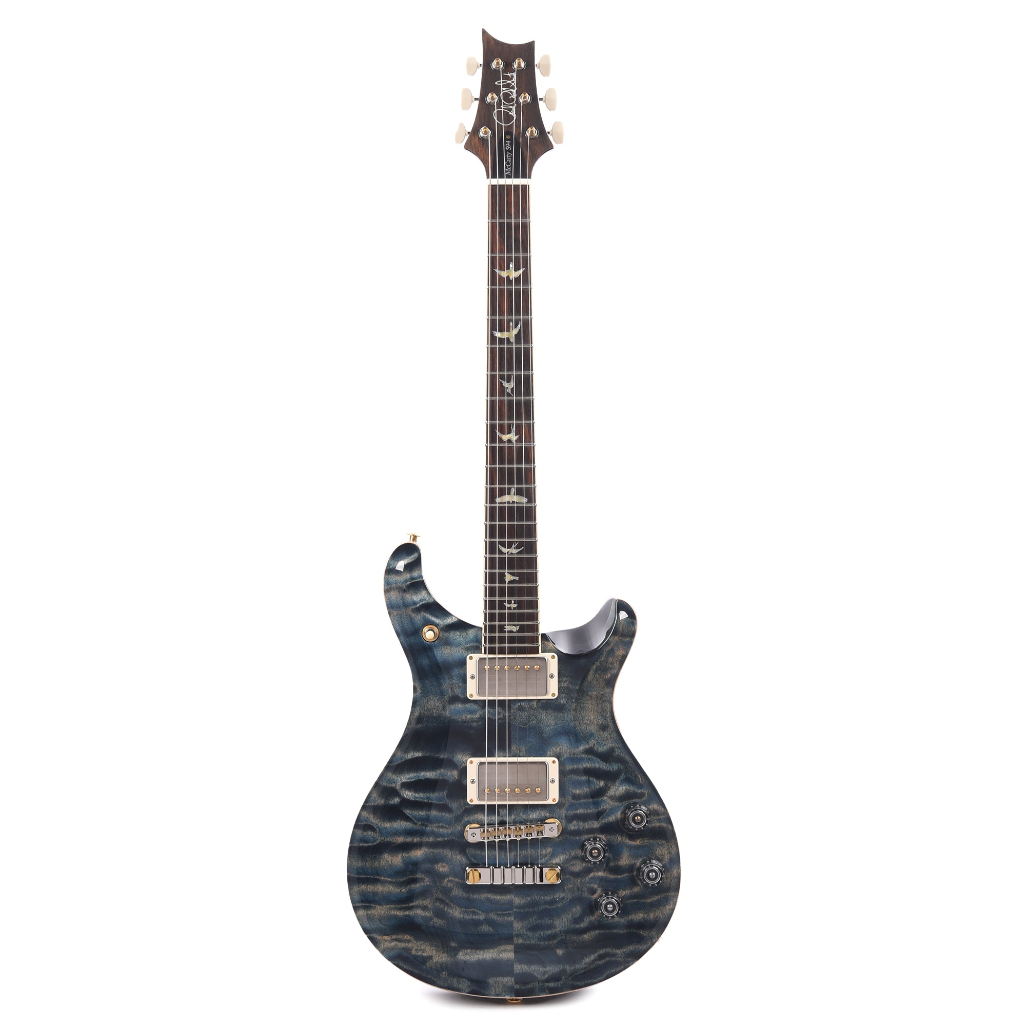 PRS Wood Library McCarty 594 10-Top Quilt Faded Whale Blue w/Figured Stained Maple Neck & Cocobolo Fingerboard Electric Guitars / Solid Body